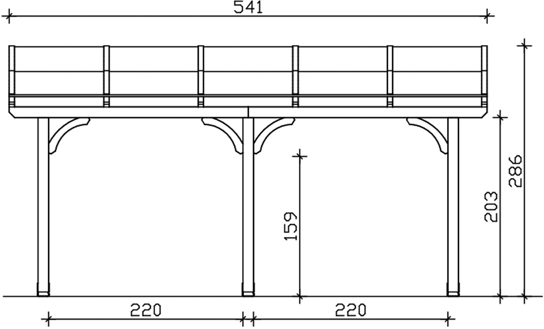 Skanholz Terrassendach »Venezia« Leimholz