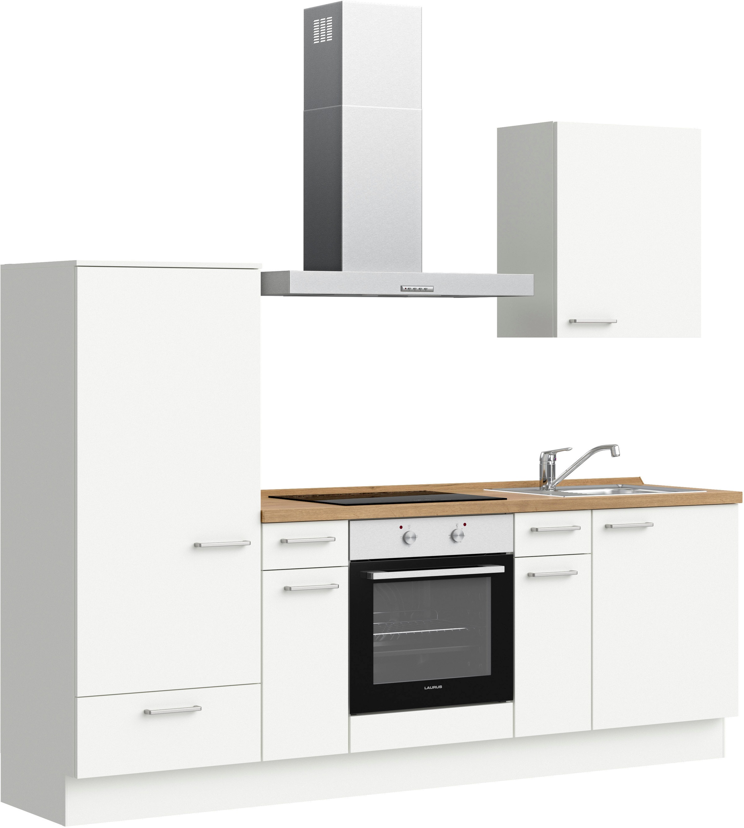 nobilia® Küchenzeile »"Touch I"« vormontiert, Ausrichtung wählbar, Breite 240 cm, wahlw. mit E-Geräten