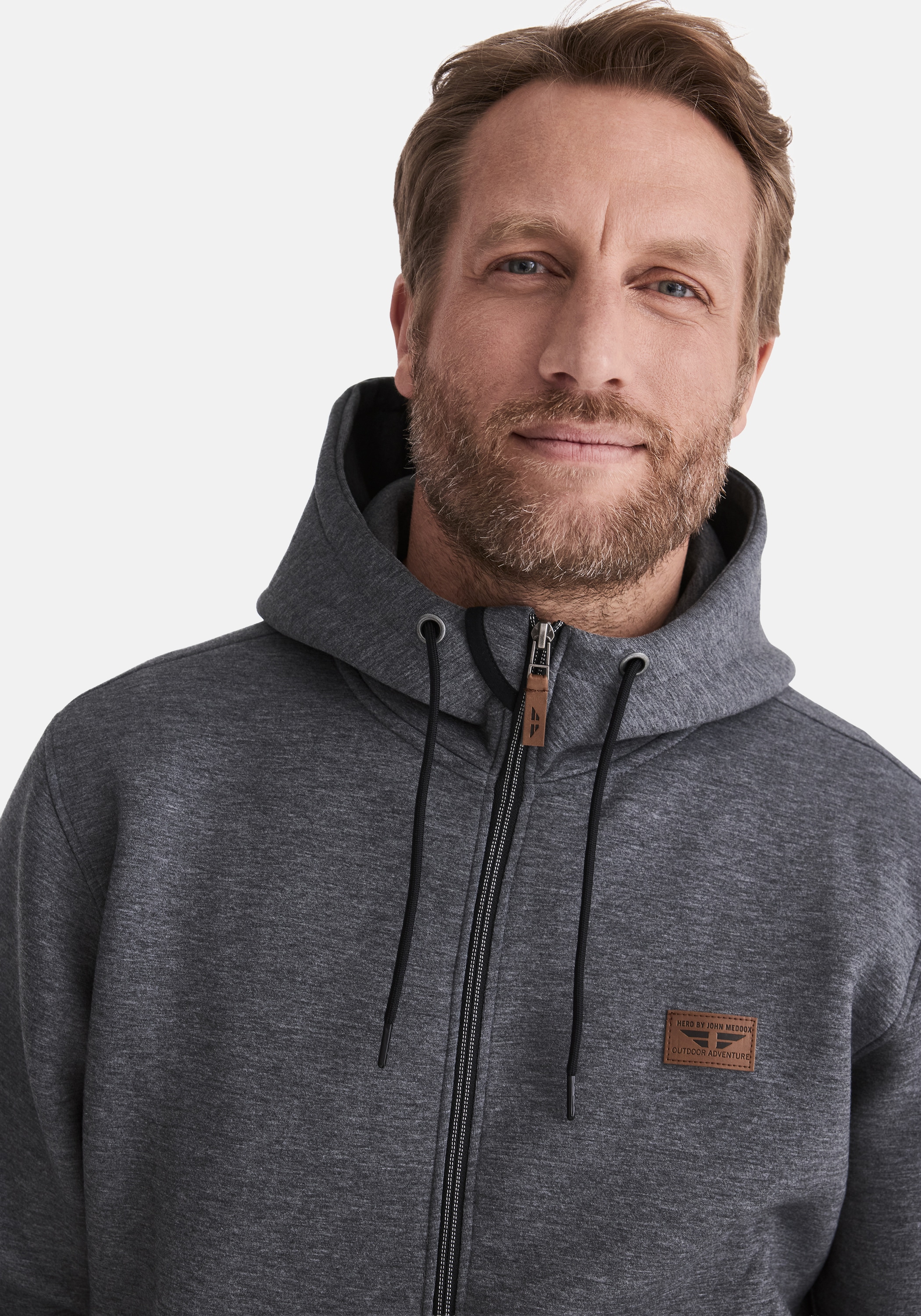 HERO by John Medoox Sweatjacke »SAMUEL Sweatjacke mit Kapuze« Soft Sweat Regularfit Casual Sweat für Herren