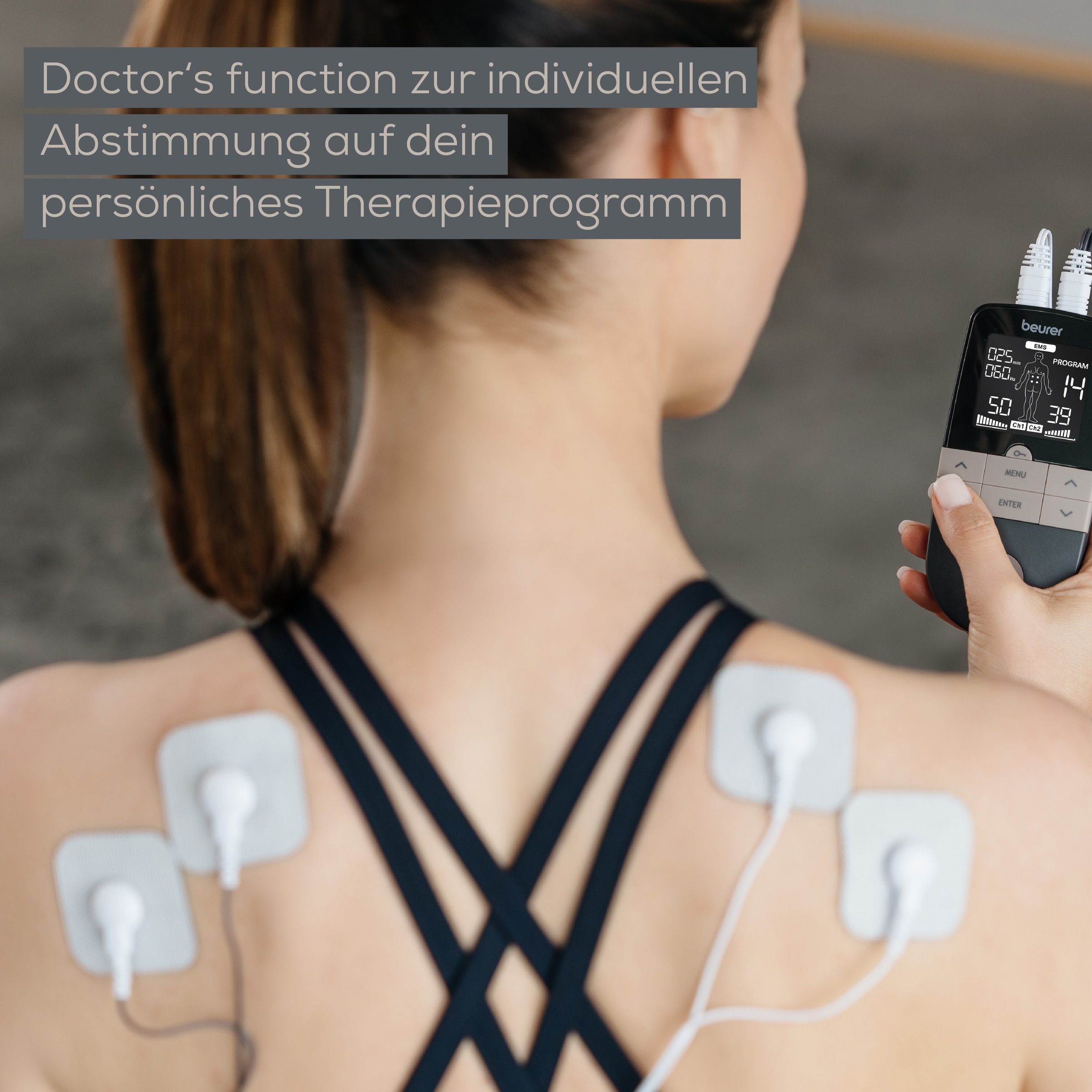 BEURER TENS-EMS-Gerät »Digital EM 1 R Relief+, 3-in-1 Reizstromgerät«, zur Schmerztherapie, Muskelstimulation und Entspannung