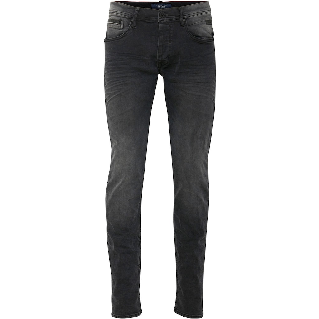 Blend Slim-fit-Jeans »Jet«, mit Lederimitat-Applikation