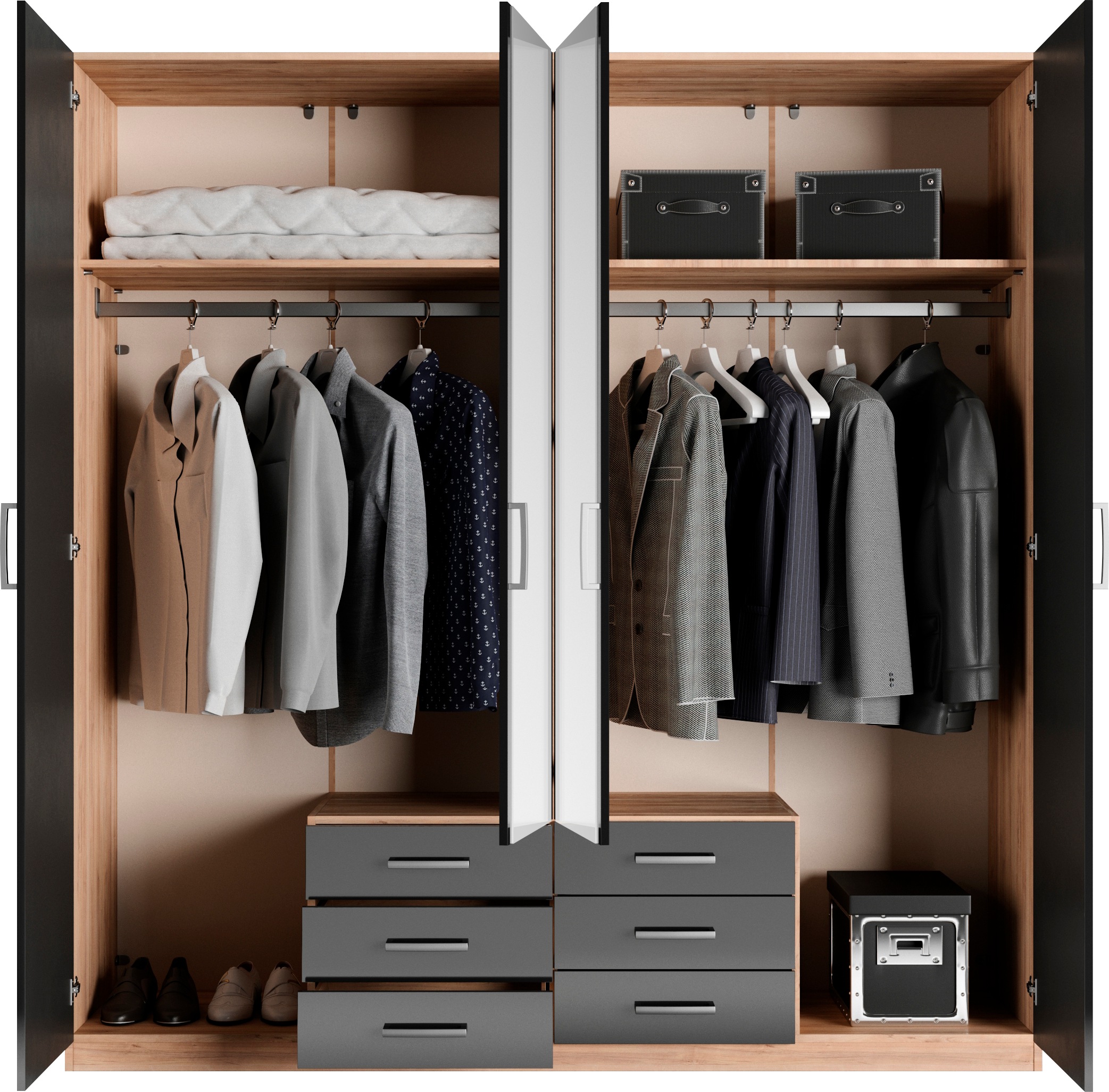 priess Kleiderschrank »Amsterdam«, mit oder ohne LED-Beleuchtung