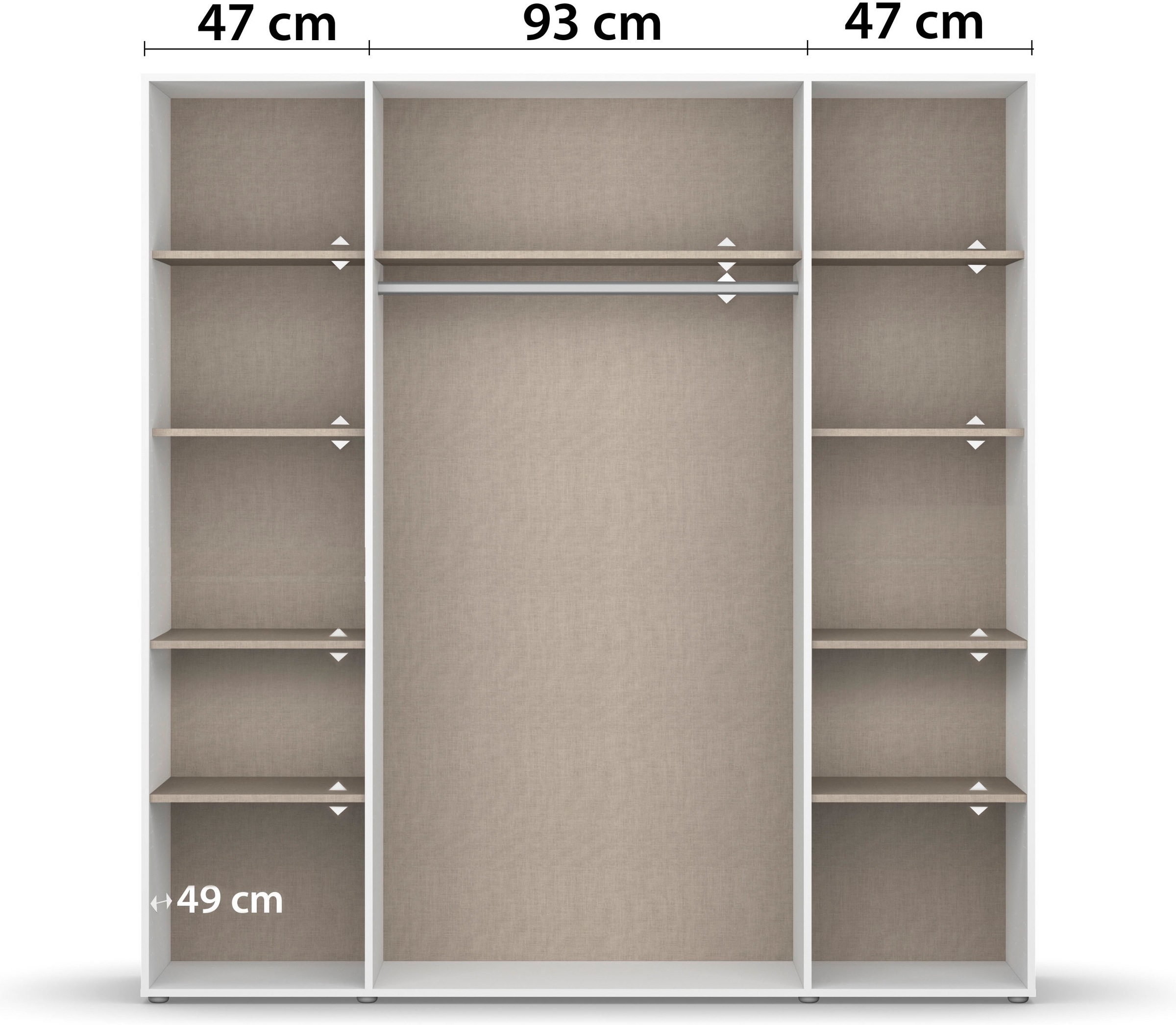 rauch Kleiderschrank »VOYAGER Otto´s Choice Garderobe Wäscheschrank TOPSELLER Schlafzimmer«, (in 3 verschiedenen Ausstattungen BASIC/CLASSIC/PREMIUM), Schrank mit modernen Griffen in viel Stauraum MADE IN GERMANY