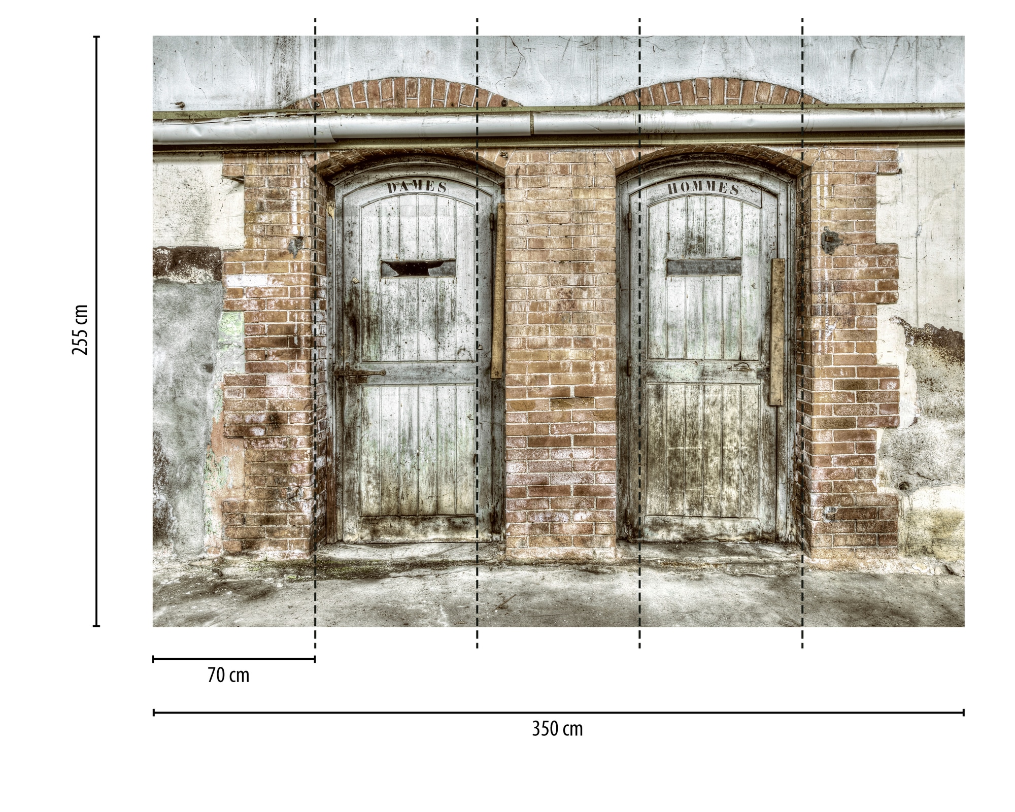 A.S. Création Vliestapete »Vintagetapete alte Türen Grau Braun Retro« matt strukturiert
