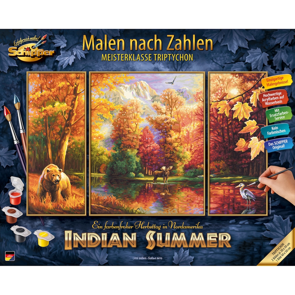 Schipper Malen nach Zahlen »Meisterklasse Triptychon - Indian Summer«