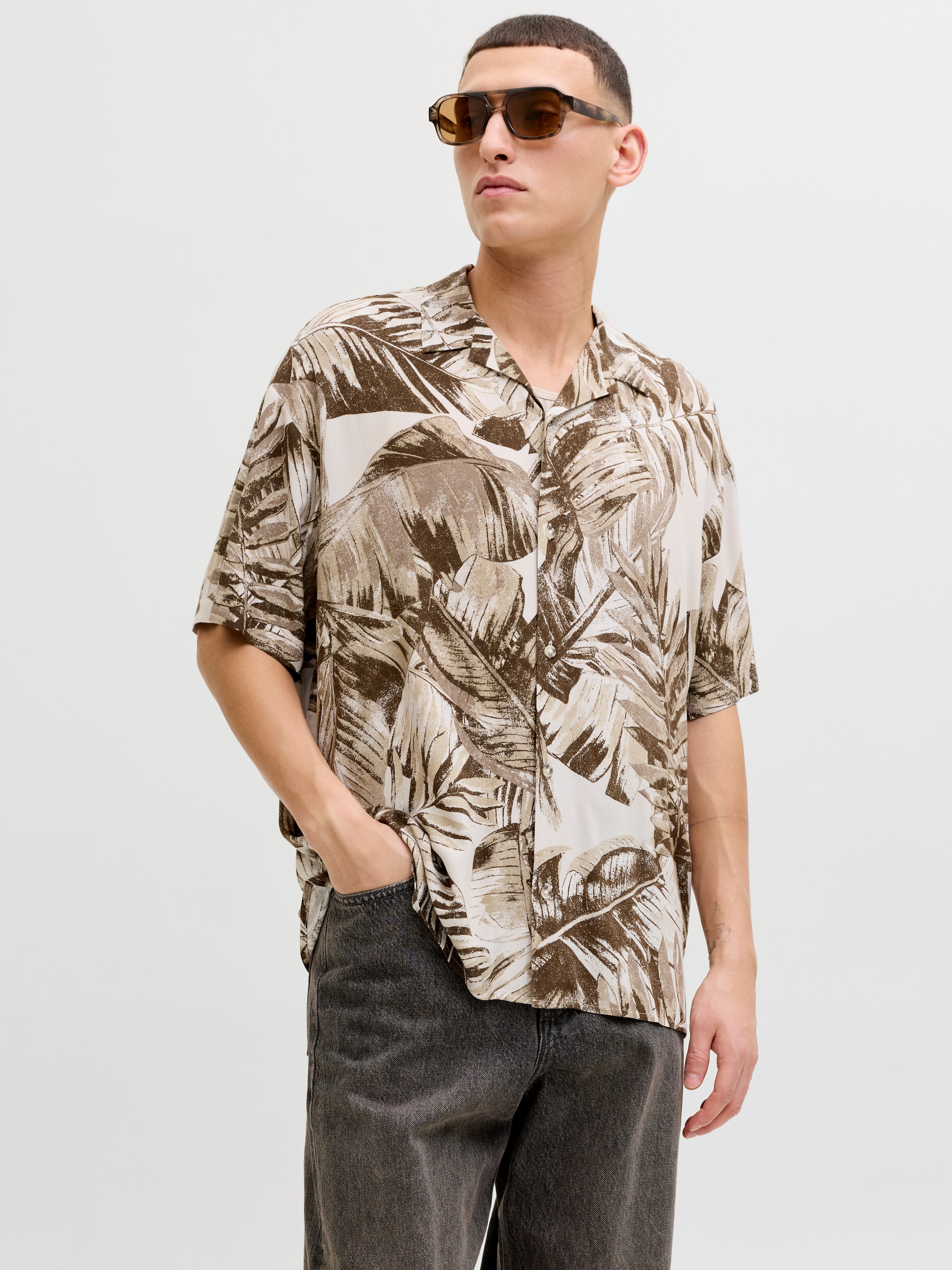 Jack & Jones Kurzarmhemd »JJEJEFF RESORT AOP SHIRT S/S LN«