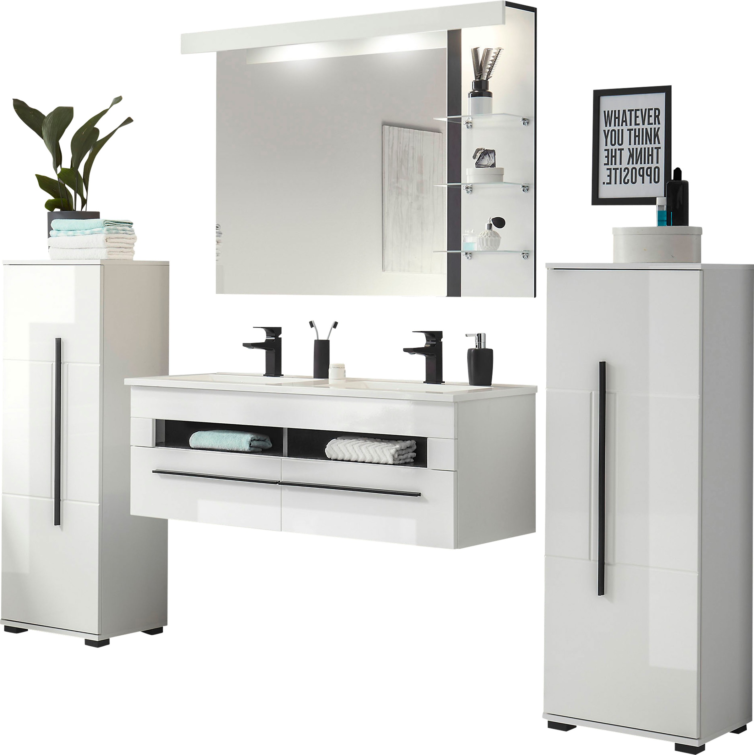 INOSIGN Badmöbel-Set »Cantara, Bad im modernen Design, 4-teiliges Badezimme günstig online kaufen