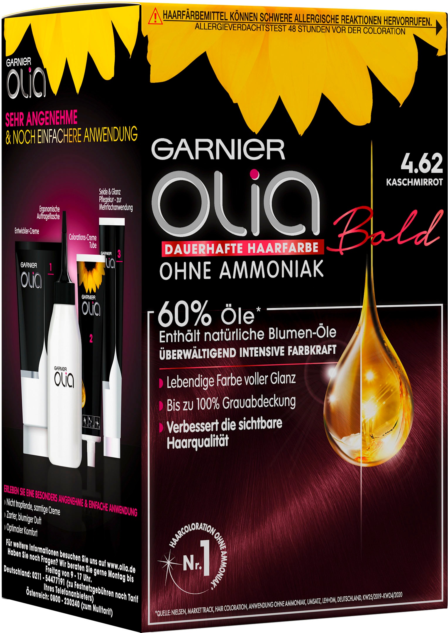 GARNIER Coloration »Olia dauerhafte Haarfarbe«, mit pflegender Formel