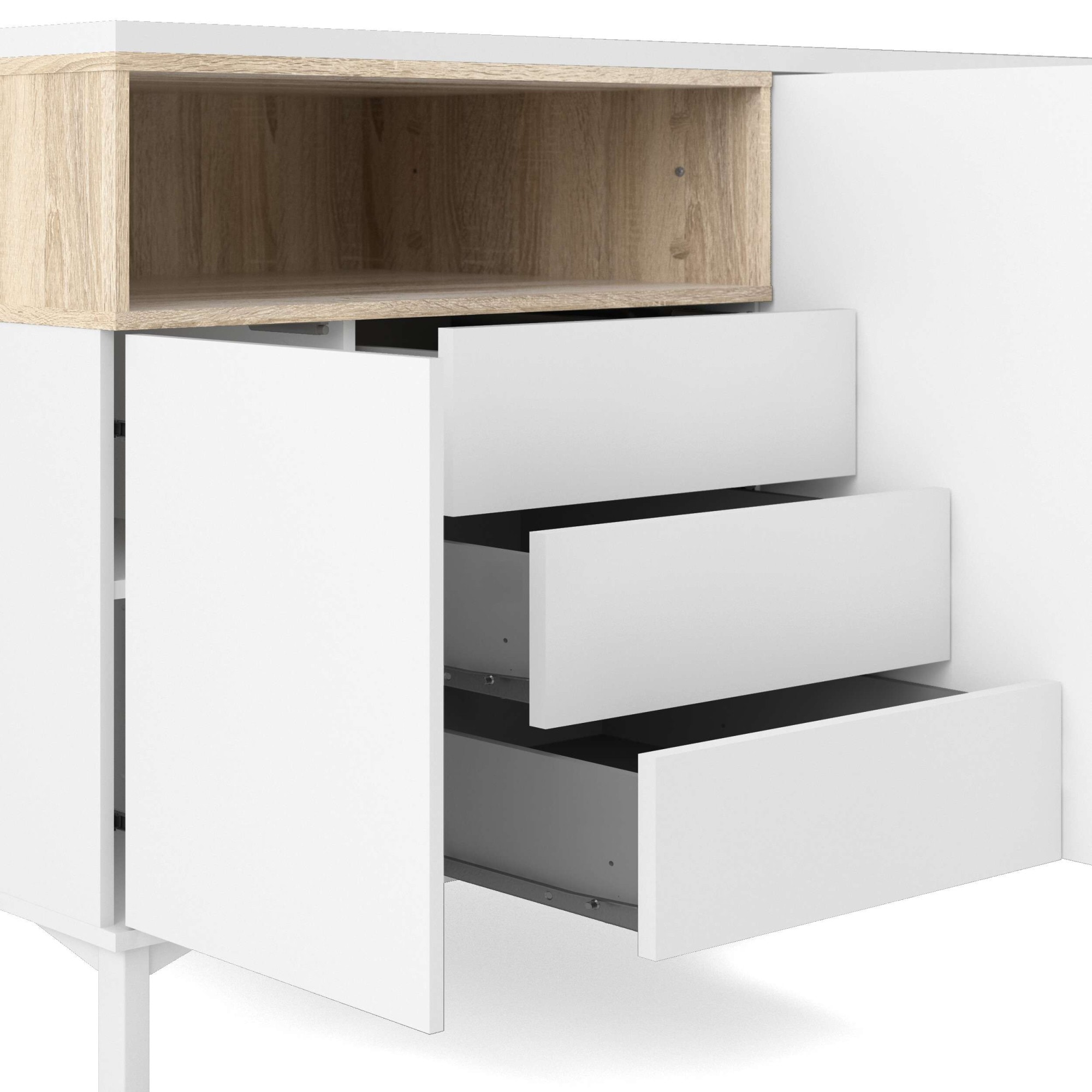 INOSIGN Sideboard »Roommers, Anrichte, Kommode, Stauraum«, Kommode, Breite 176 cm, Höhe 90 cm, 1 offenes Fach mit Rahmen-Optik