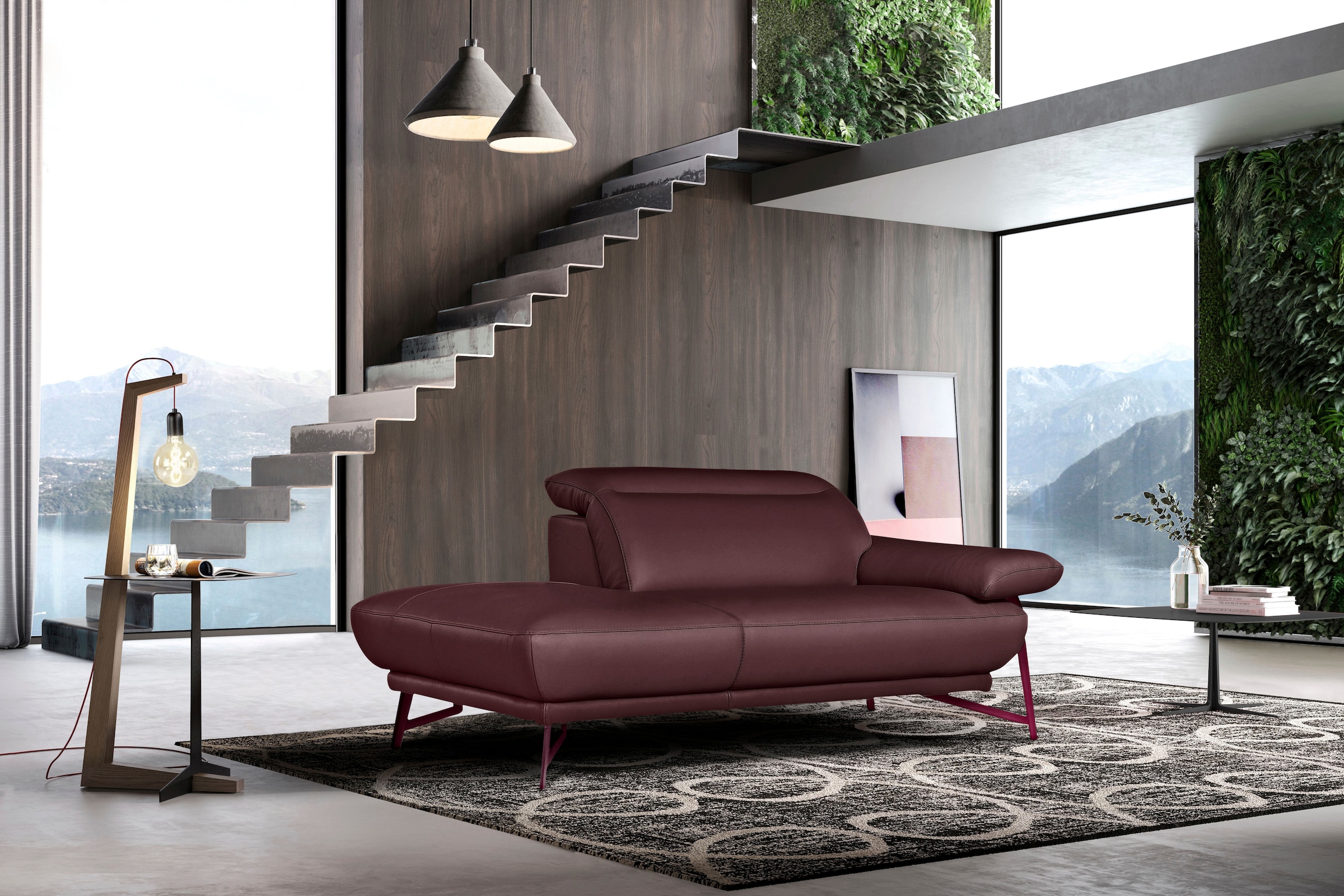 Ottomane »Anais, Designsofa mit hohem Sitzkomfort, Designfuß« günstig online kaufen