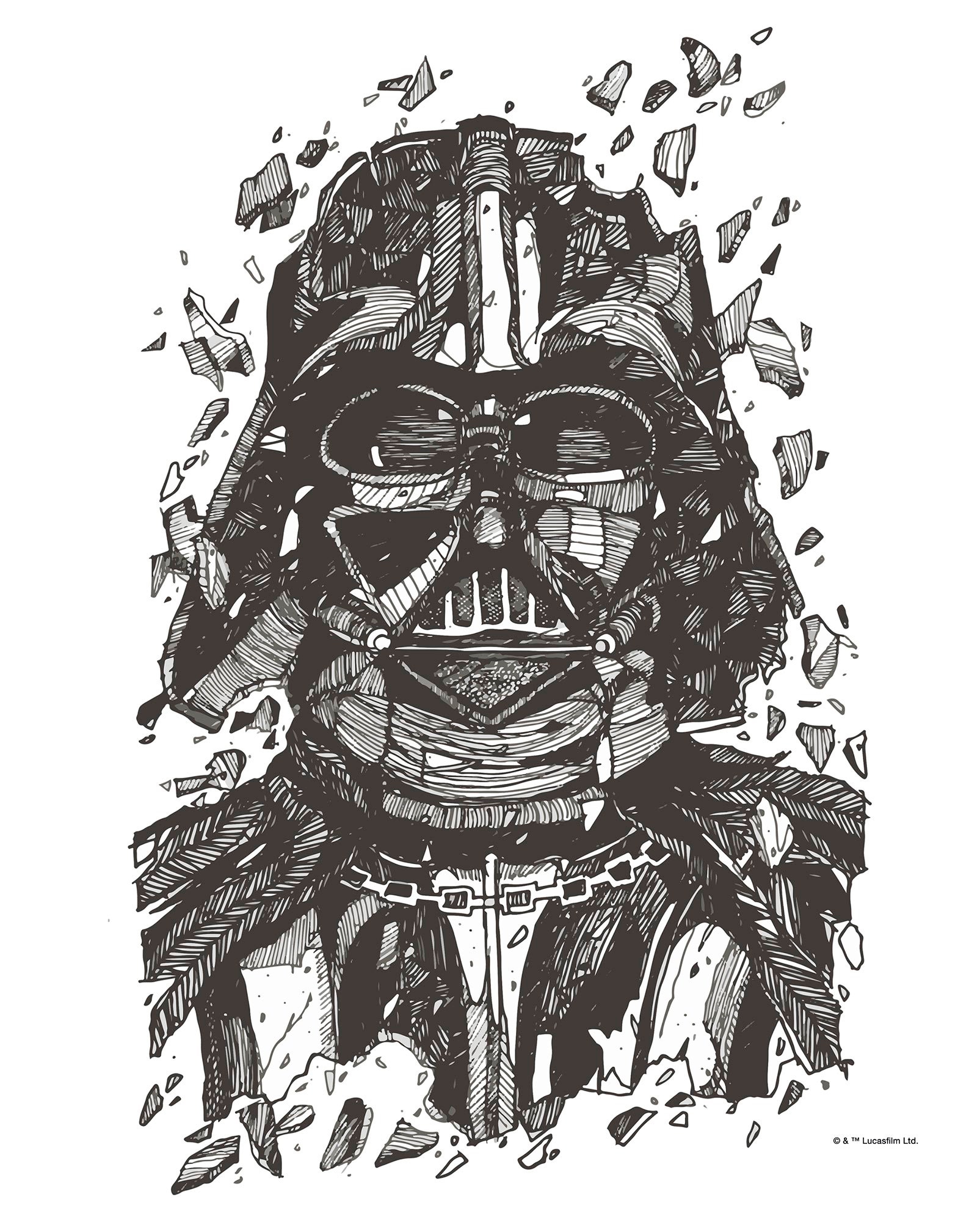 Komar Bild »Star Wars Darth Vader Drawing«, Disney, (1 St.), Wandbild zur D günstig online kaufen