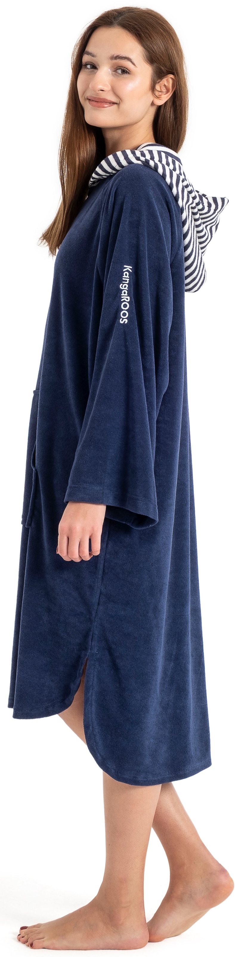 KangaROOS Badeponcho »Dalia Surfponcho, ideal für Sauna, Spa & im Urlaub« 1 Stk. weich, Uni-Farben mit Streifen, leicht, Unisex, für Damen und Herren