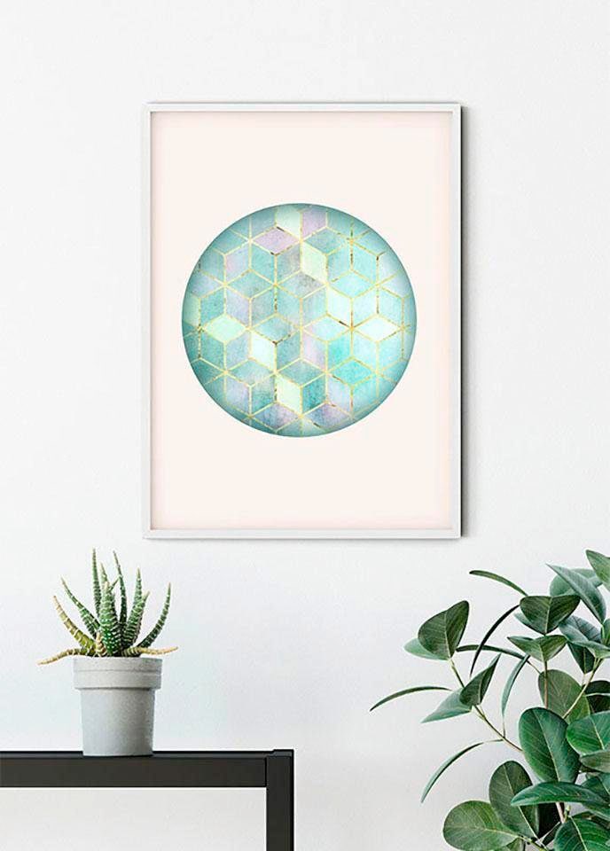 Komar Bild »Mosaik Circle Verde«, Formen-Kunst, (1 St.), Wandbild zur Dekoration - ohne Rahmen