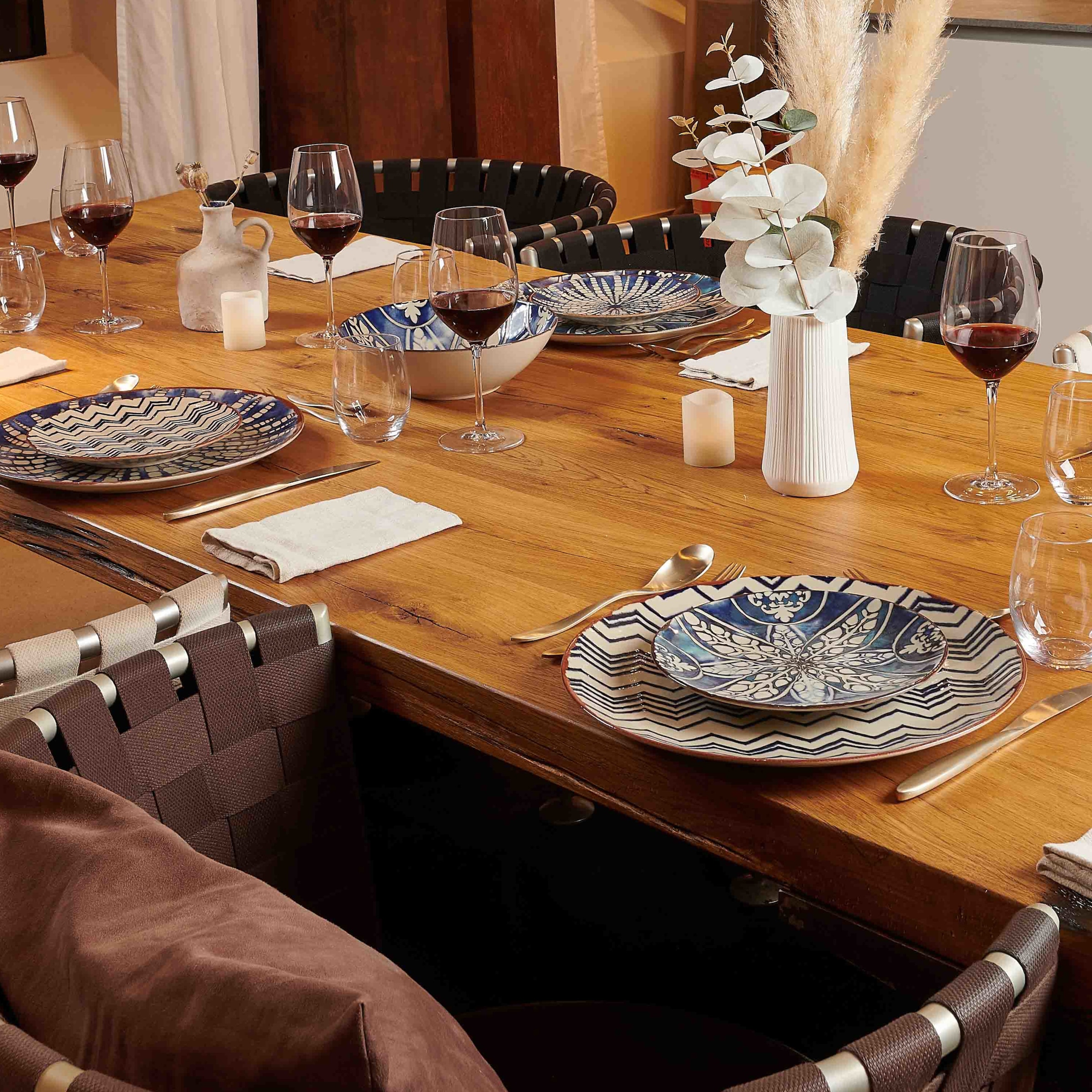 MÄSER Salatschüssel »IBERICO BLUE, Salatschüssel-Set, Steinzeug« 5 Stk. aus Steinzeug