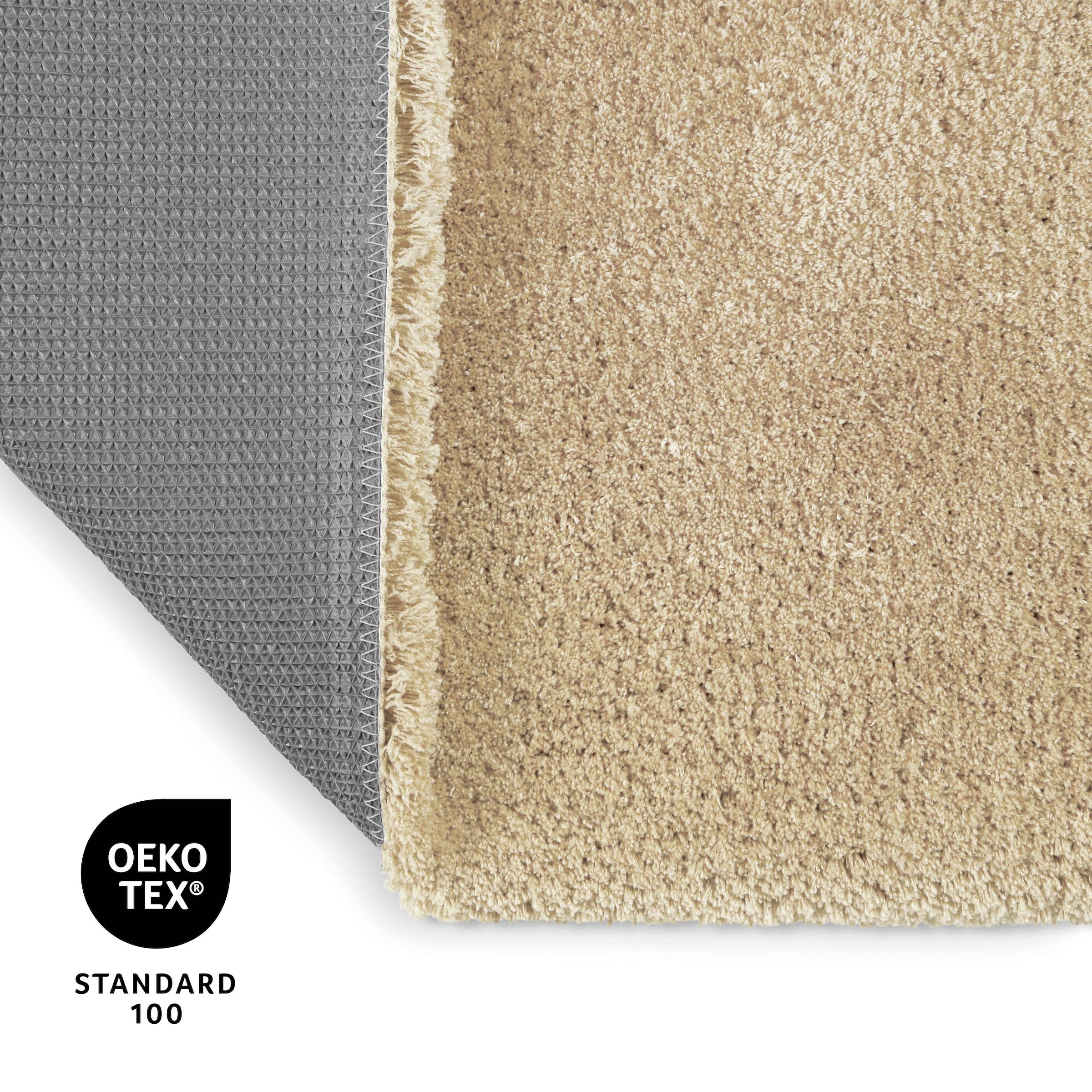 my home Badematte »Kaarin«, rutschhemmend beschichtet, schnell trocknend, Badteppich, getuftet, flauschig, hochflor, große Farbauswahl