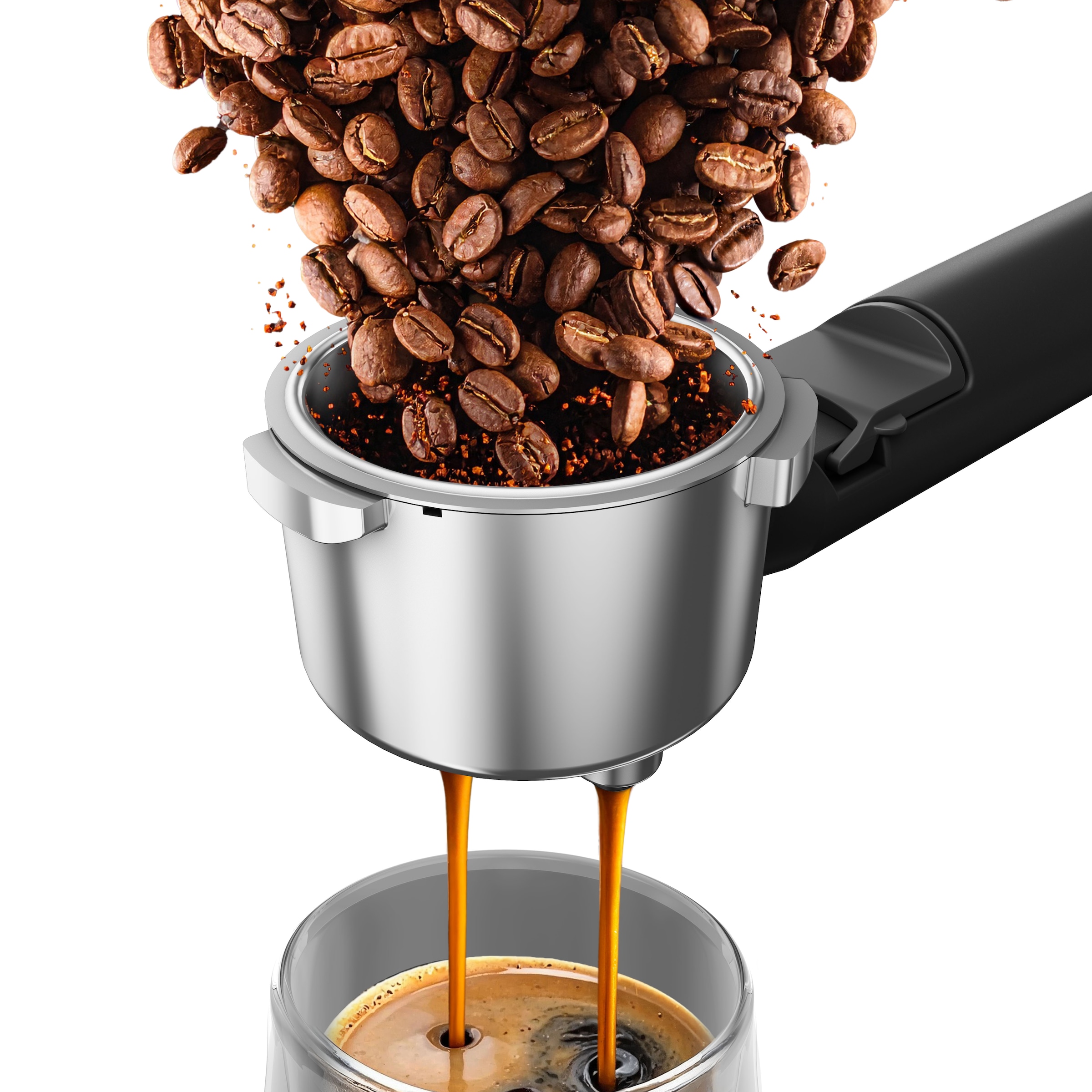 Grundig Siebträgermaschine »KSM 8530« 1688W Kaffeevollautomat mit 20 Bar, Touch & CreamyPro™