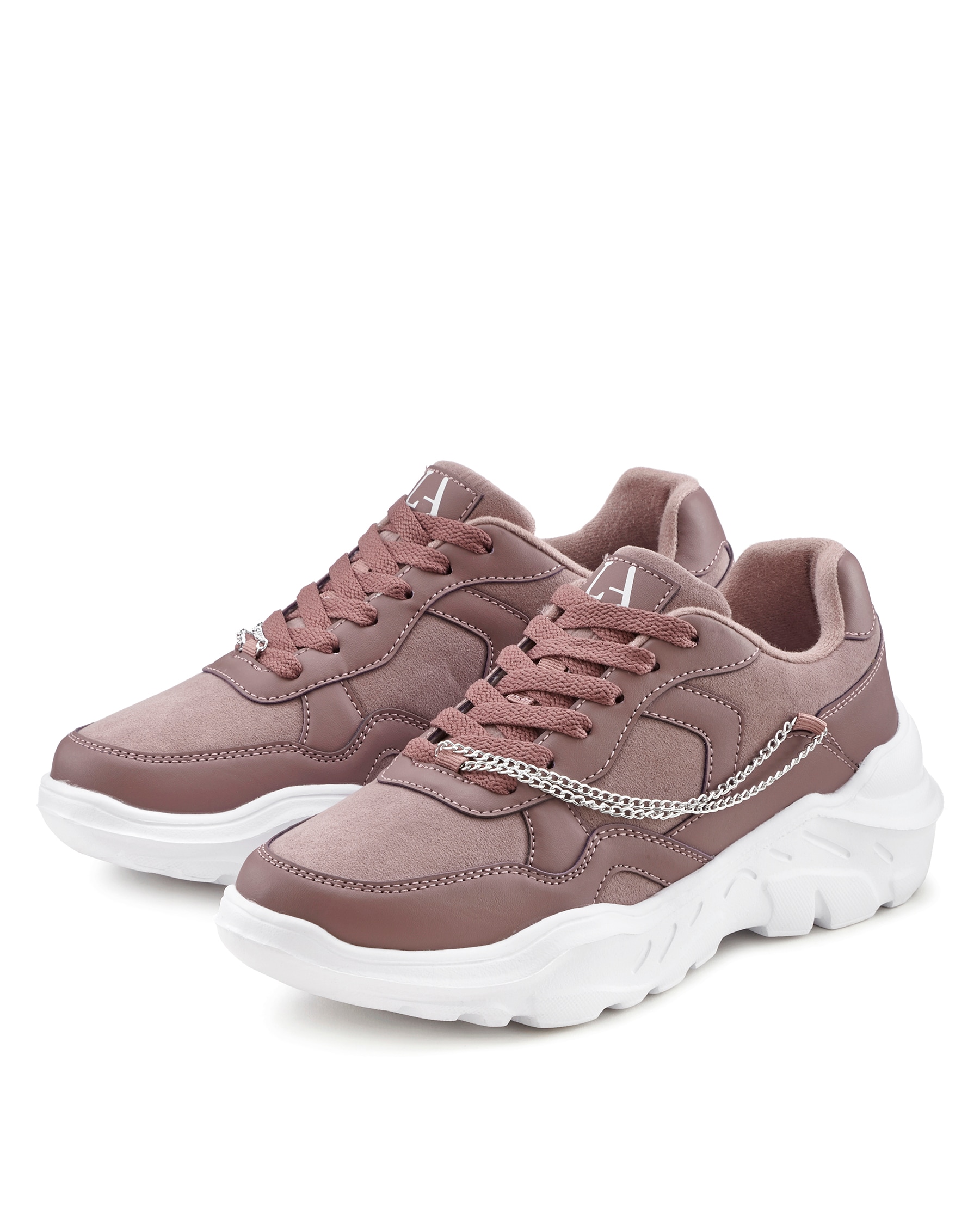 LASCANA Sneaker  mit Chunky-Sohle & Ketten, Schnürhalbschuhe, Freizeitschuhe VEGAN