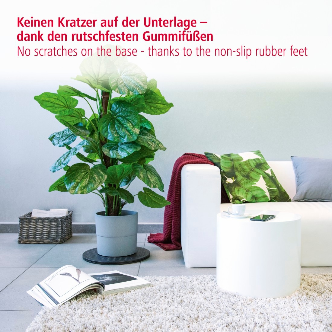 Hama Halterung »Universal-Drehteller, XL, 40 cm Durchmesser, Schwarz«, (1 St.), 360 ° drehbar, rutschfest, Gummifüße, Tragkraft bis 100 kg