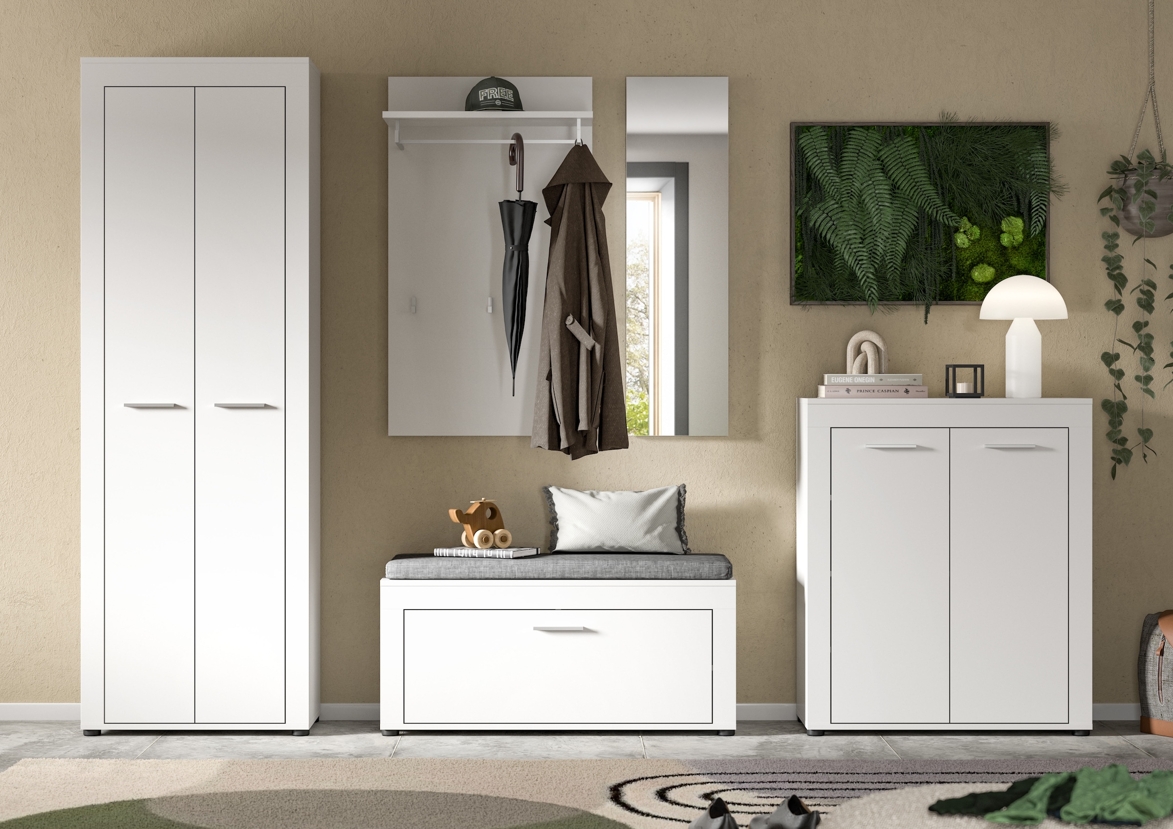 INOSIGN Garderoben-Set »Aosta«, (Set, 6 St.), Aosta, Höhe 191 cm, Garderobenset, Flur, Diele
