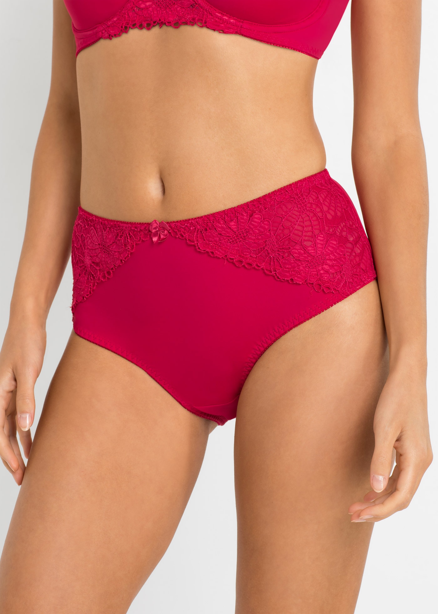 bonprix Maxislip, 2 Stk. Maxislip mit Spitze (2er Pack)