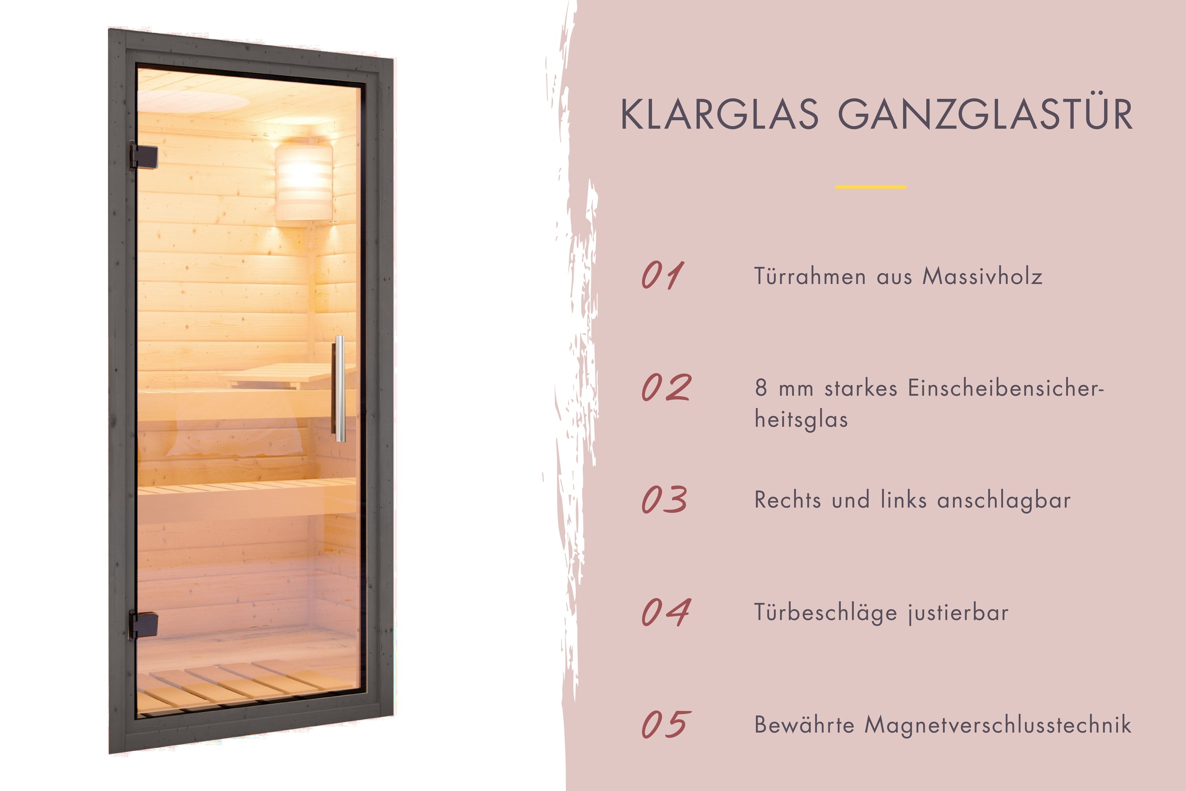 Karibu Saunahaus »»Adrian 3« terragrau/staubgrau«, in verschiedenen Ausführungen erhältlich