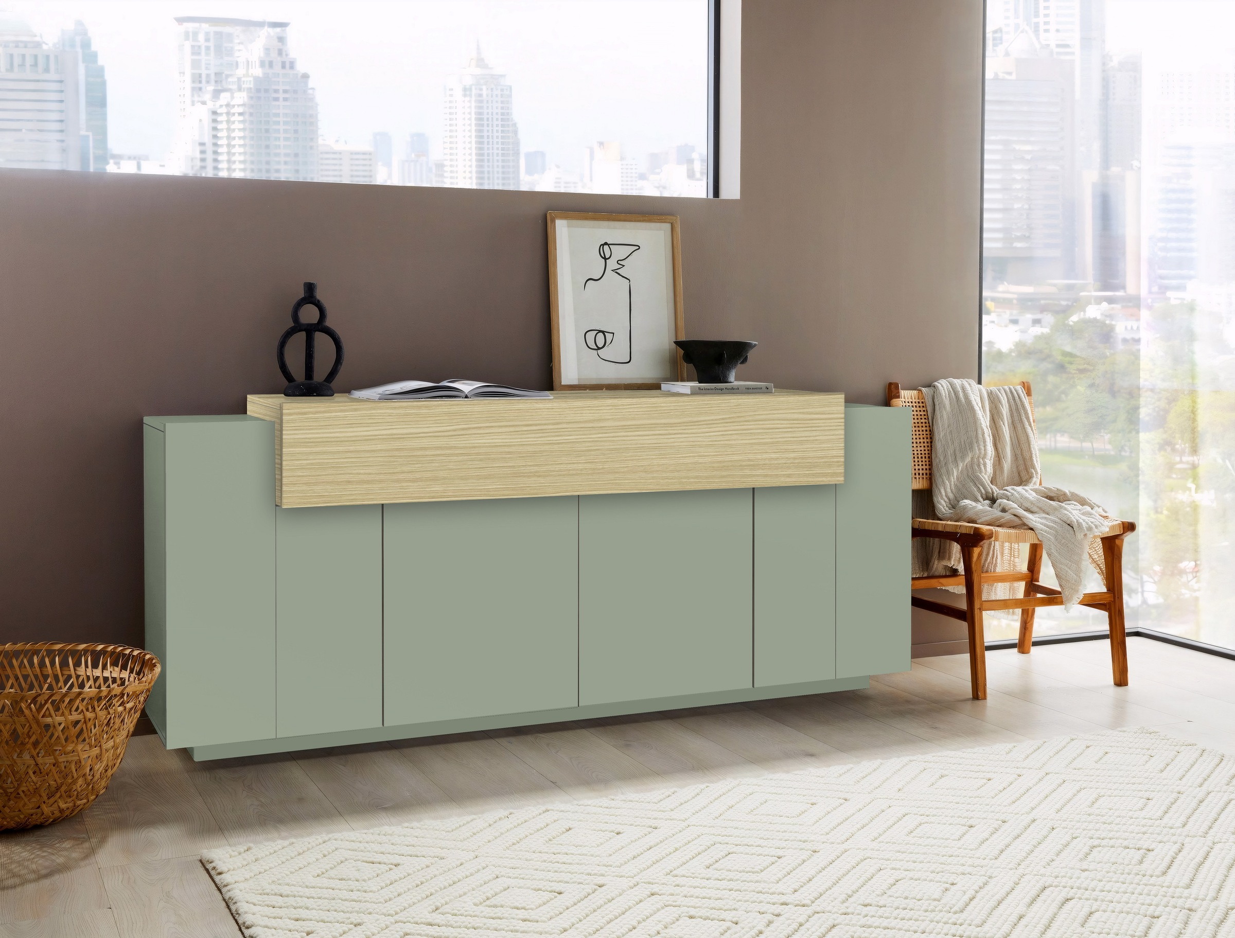 INOSIGN Sideboard »Coro, Kommode, Schrank, Kredenz, grifflos mit Einlegeböd günstig online kaufen