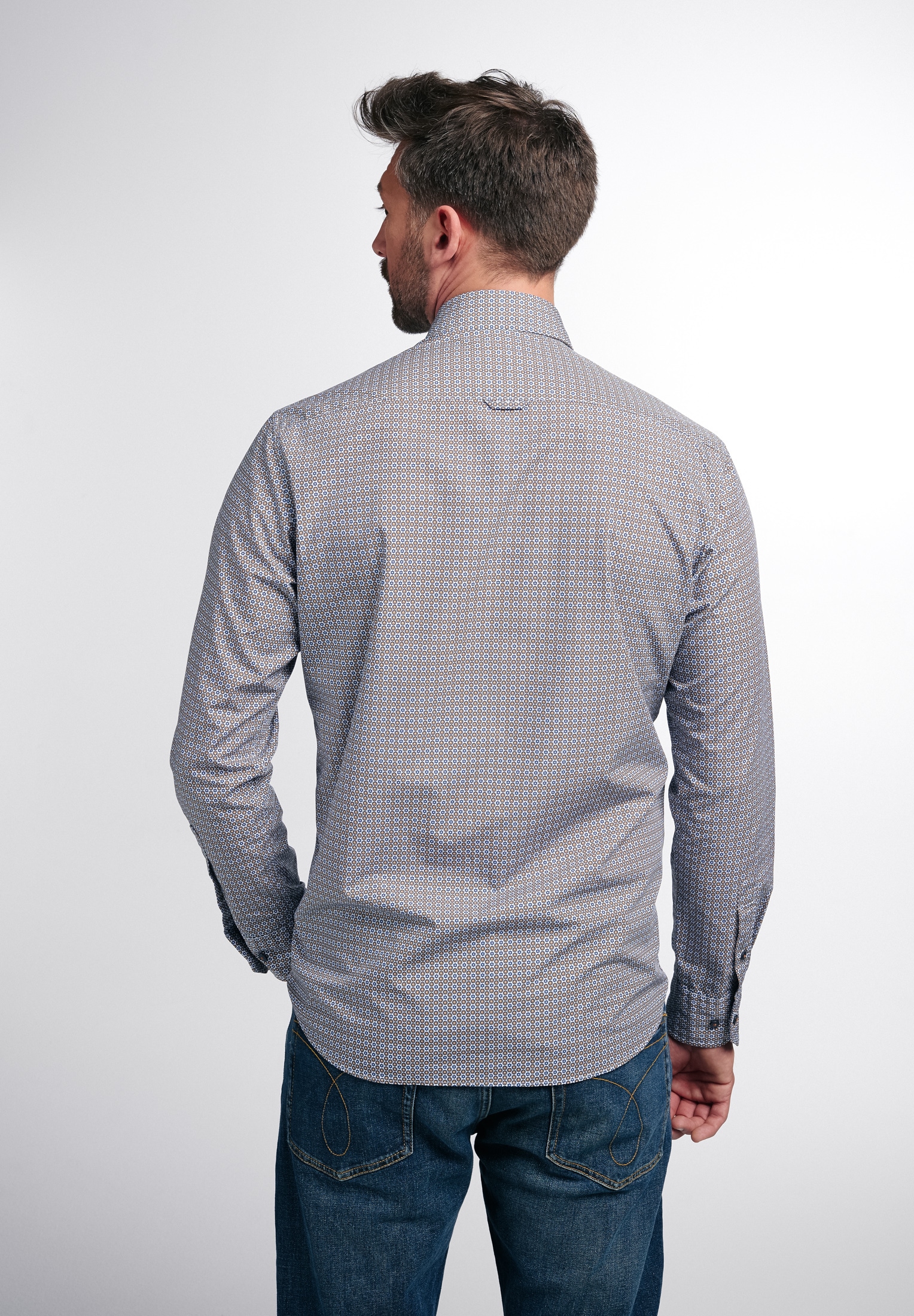 Eterna Langarmhemd »REGULAR FIT« EASY IRON (bügelleicht)