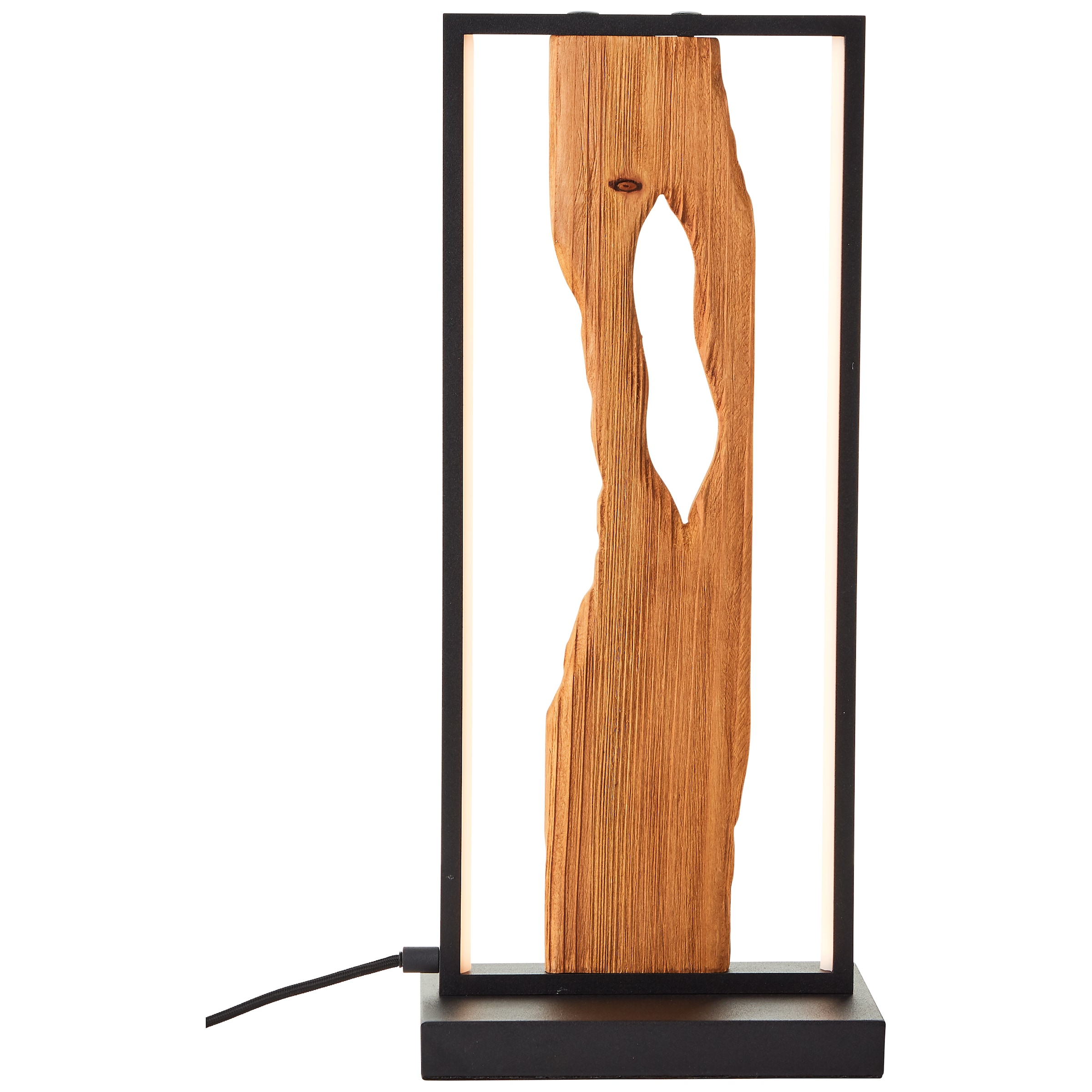 Brilliant LED Tischleuchte »Chaumont«, Höhe 50 cm, 940 lm, Aluminium/Metall/Holz, schwarz/holz