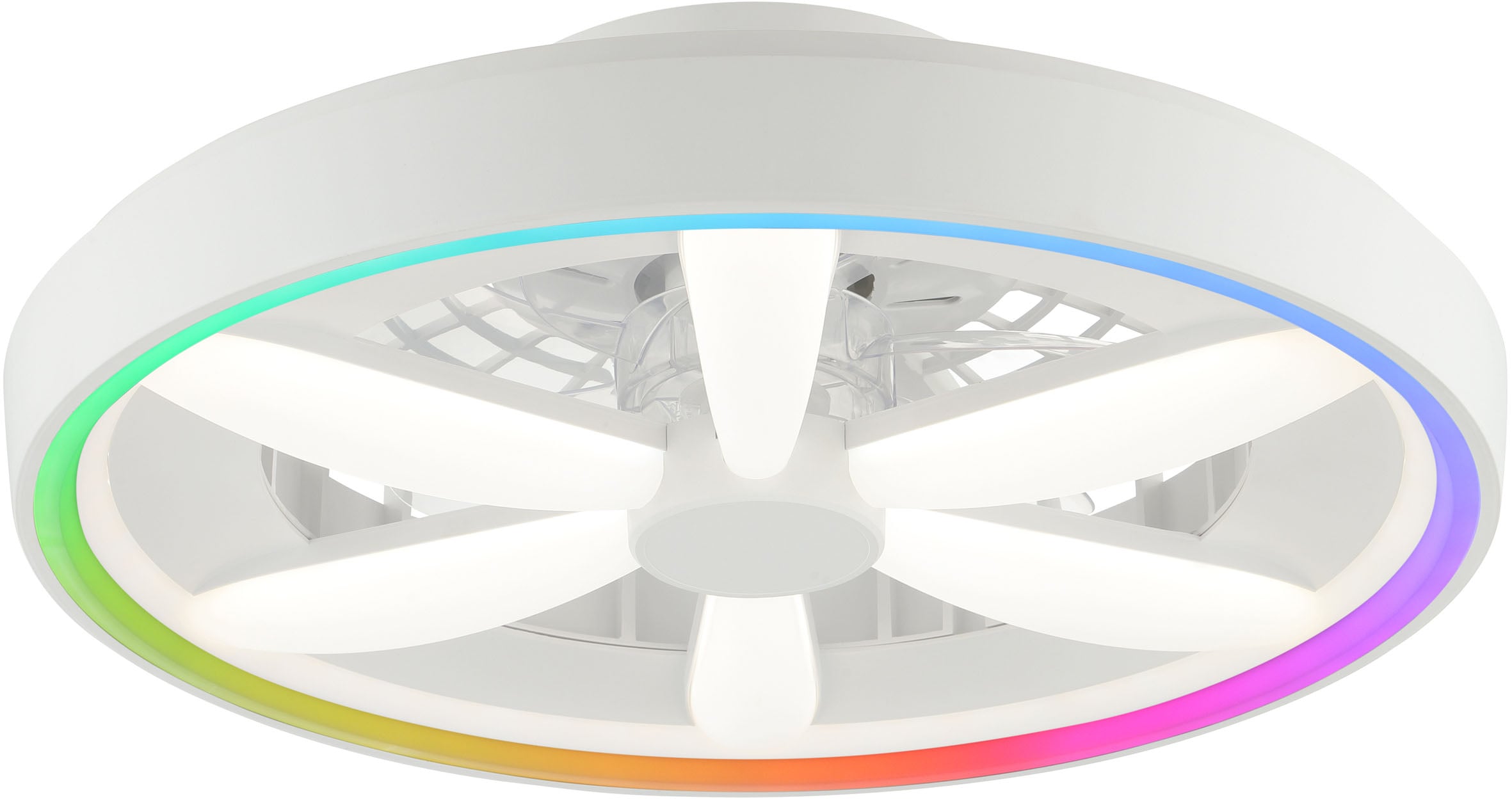 Brilliant LED Deckenleuchte »Gaiano«, 1 flammig, Ø 48cm mit Ventilator, 640 günstig online kaufen
