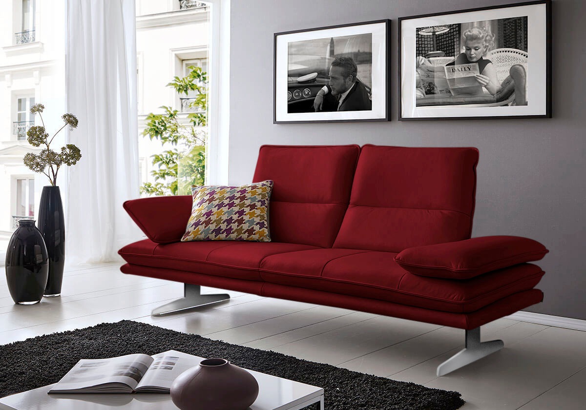 W.SCHILLIG 2-Sitzer »broadway, Designsofa mit tollem Sitzkomfort«, Sitztiefenverstellung, Kopfteil- & Seitenteilverstellung, Breite 216cm