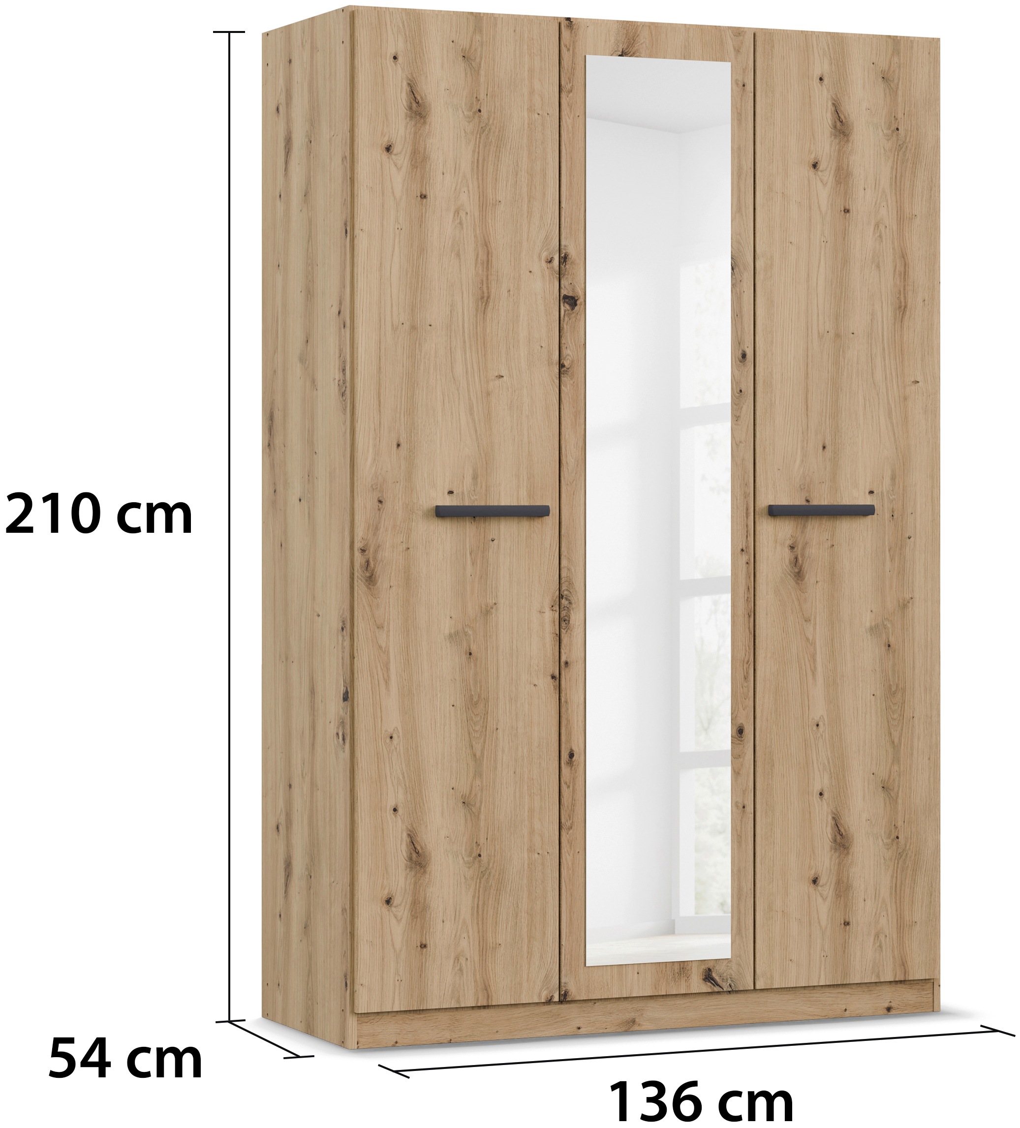 rauch Drehtürenschrank »Kleiderschrank Schrank Garderobe Garderobenschrank Stauraumwunder MODI«, optional mit Spiegel MADE IN GERMANY