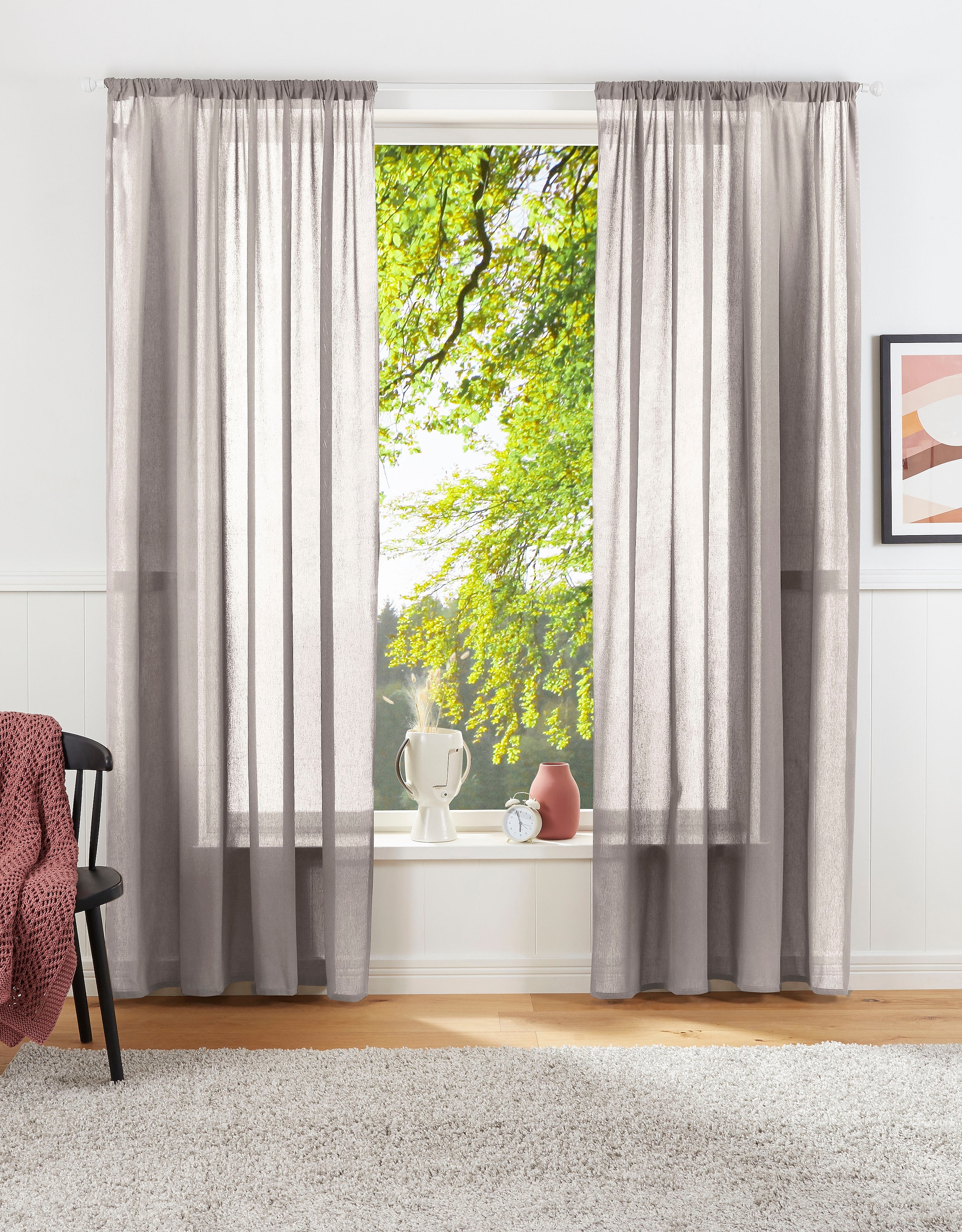 LeGer Home by Lena Gercke Vorhang »Lanea«, (1 St.), Leinenoptik, 1 Schal, v günstig online kaufen