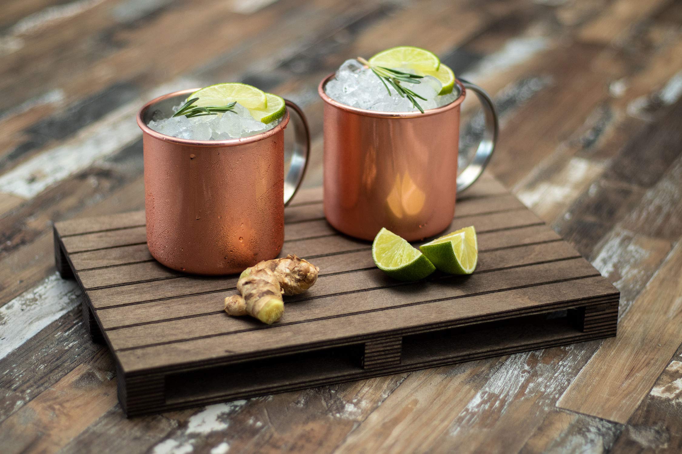 Buddy's Becher »Buddy´s Bar«, (Set, 2 tlg.), Moscow Mule Becher, 450 ml, hochwertiger Edelstahl, Kupfer Poliert