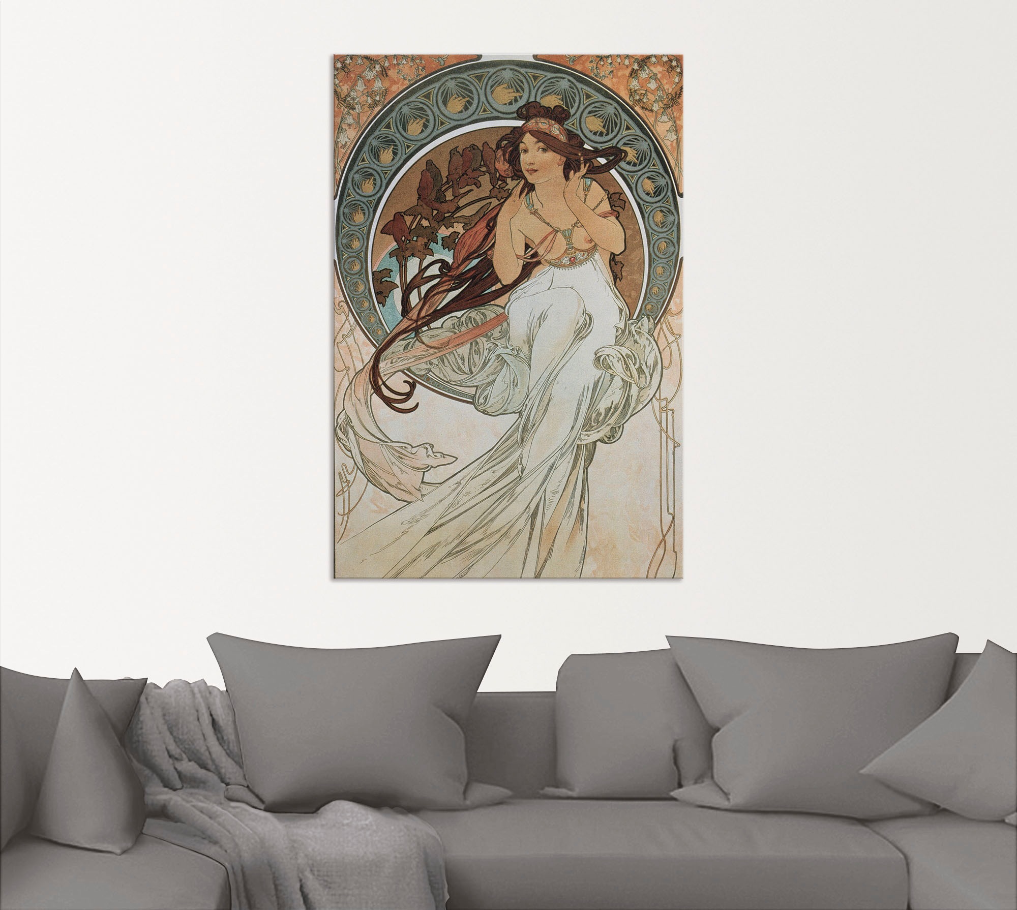 Artland Wandbild »Vier Künste: Die Musik. 1898« Frau 1 Stk. tlg. als Alubil günstig online kaufen