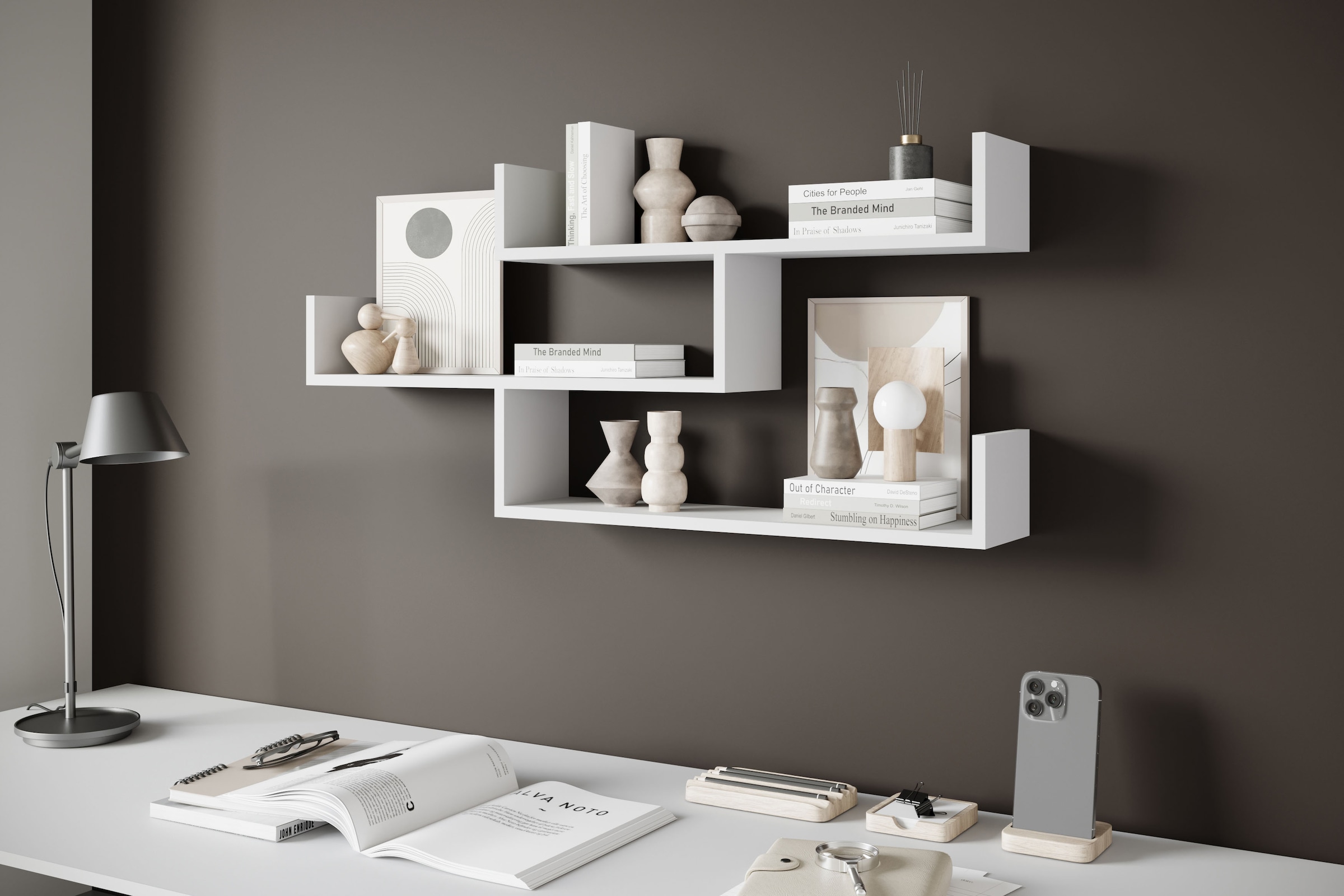 INOSIGN Wandboard »Wandregal Trio«, (1 St.), Hängeregal mit 3 Ablageflächen, modernes Design, variabel einsetzbar