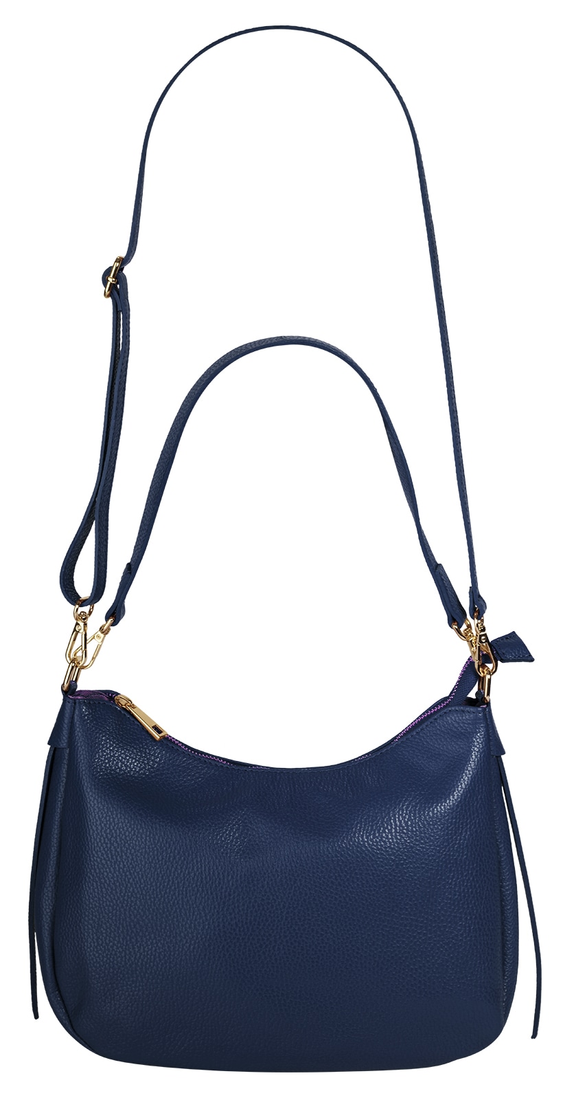 Cluty Umhängetasche, echt Leder, Made in Italy