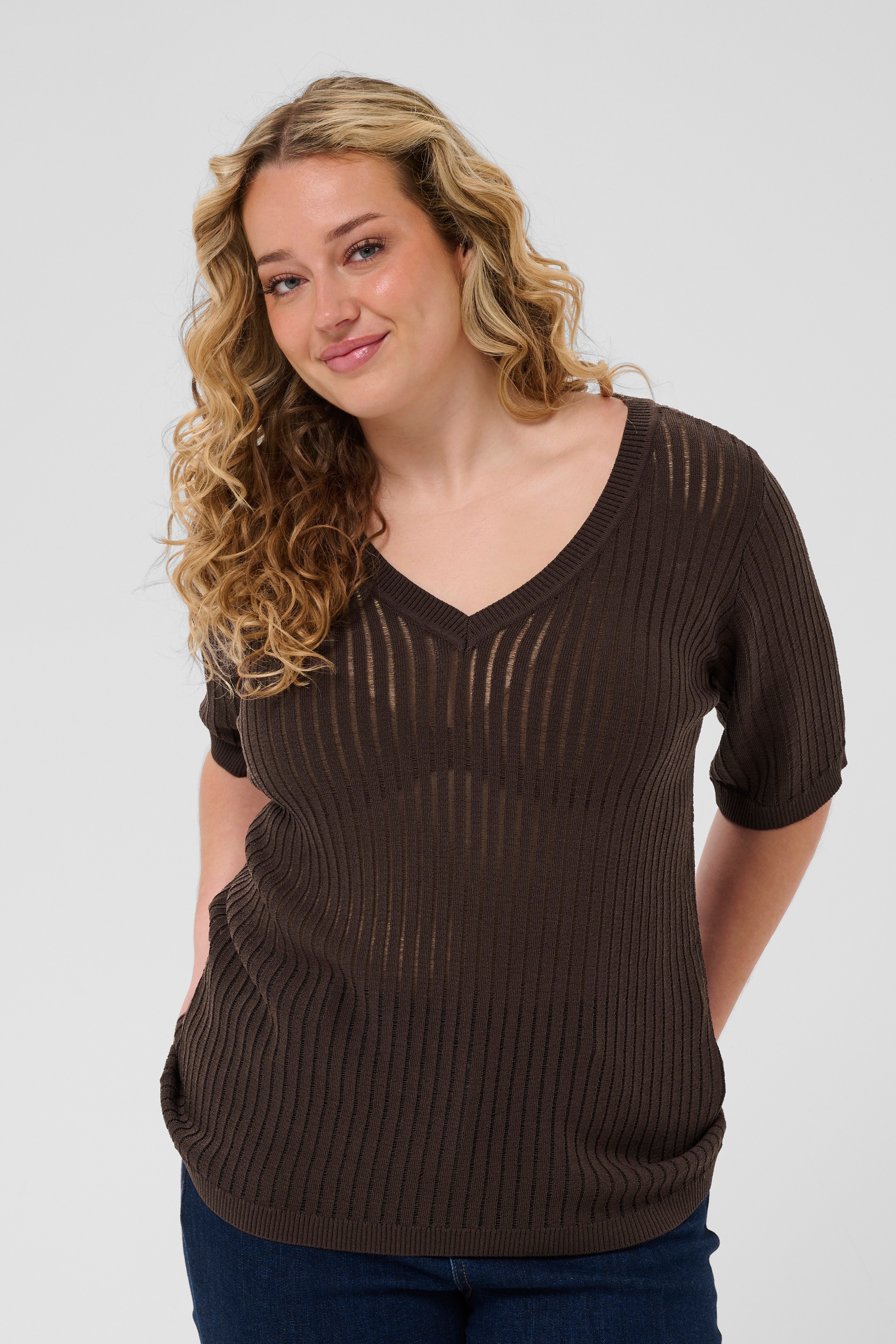 KAFFE Curve Strickpullover »Damen Strickpullover KCabeline«