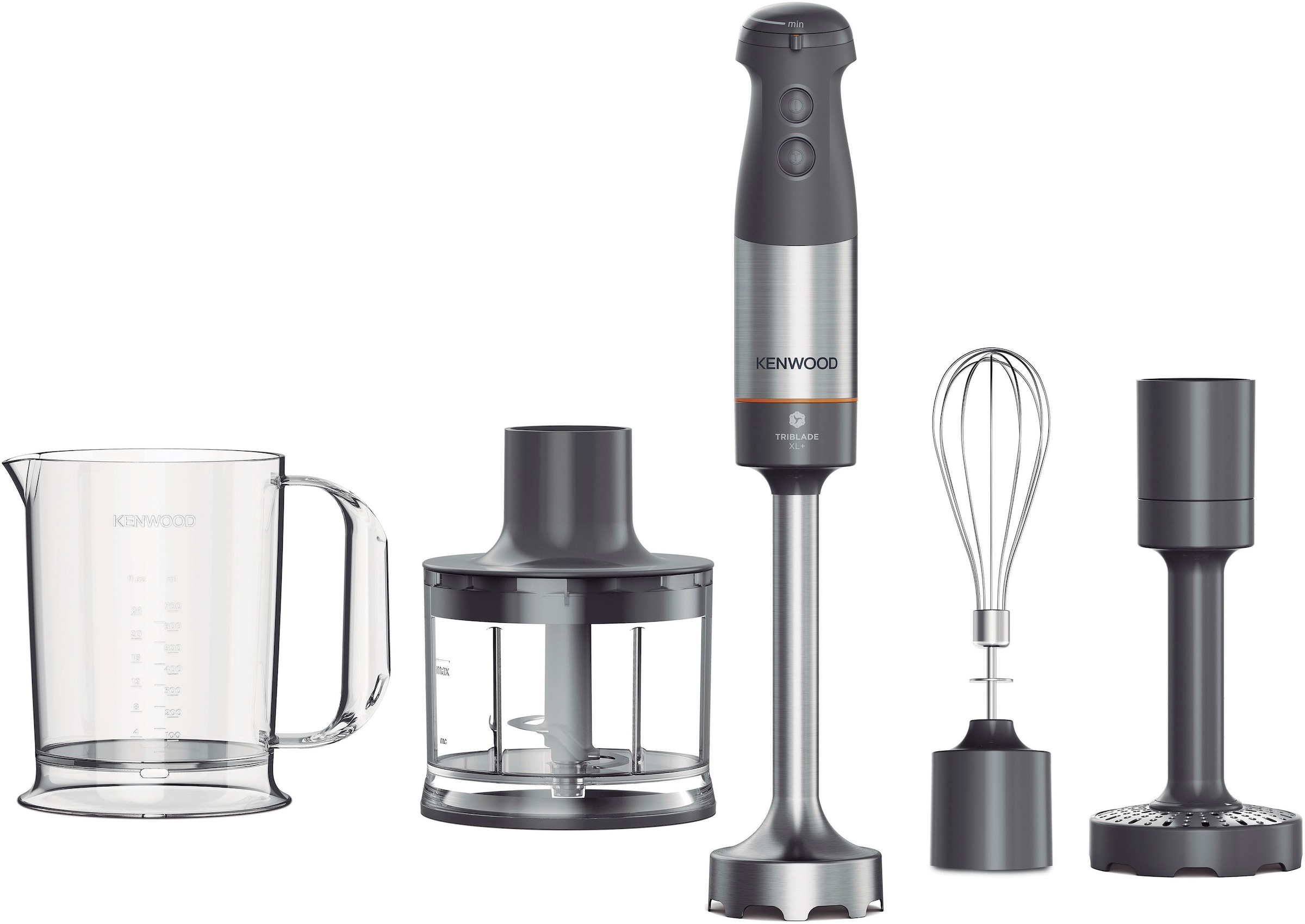 KENWOOD Stabmixer »HBM60.307GY Triblade XL+«, 1000 W, inkl. Zerkleinerer, K günstig online kaufen