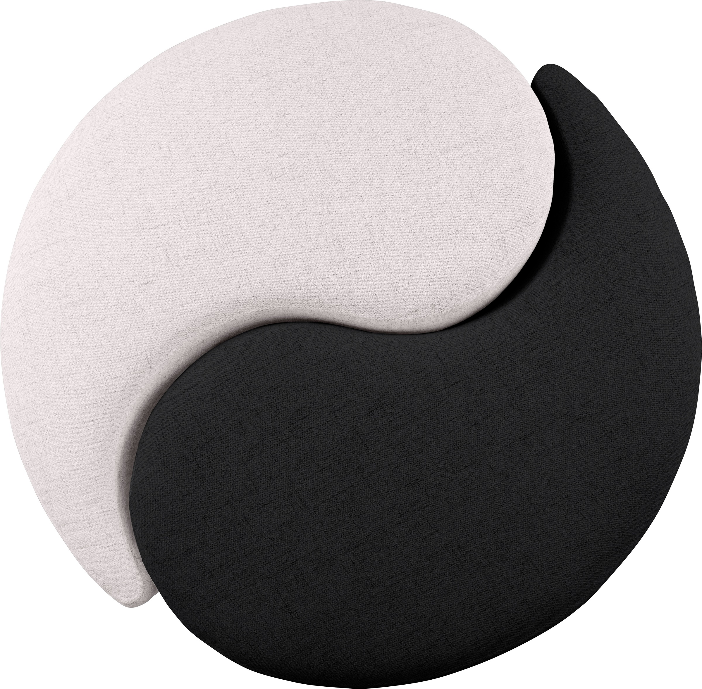 Home affaire Polsterhocker »Yin&Yang Durchmesser 82cm«, 2teilig, einzeln stellbar oder Yin-Yang-Optik