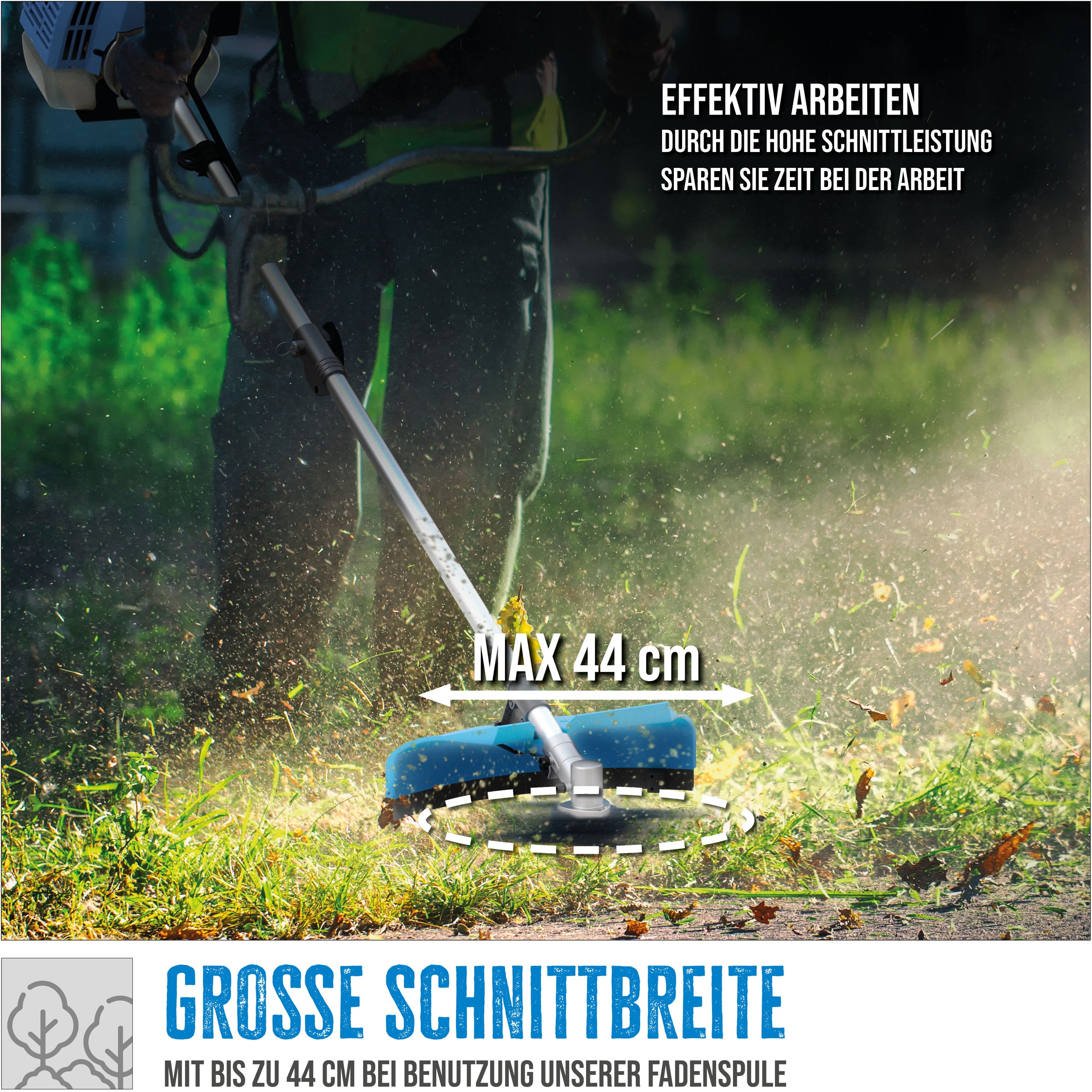 Güde Benzin-Freischneider »GFS 52.3«, Schnittbreite Fadenspule/Messer: 440/255 mm