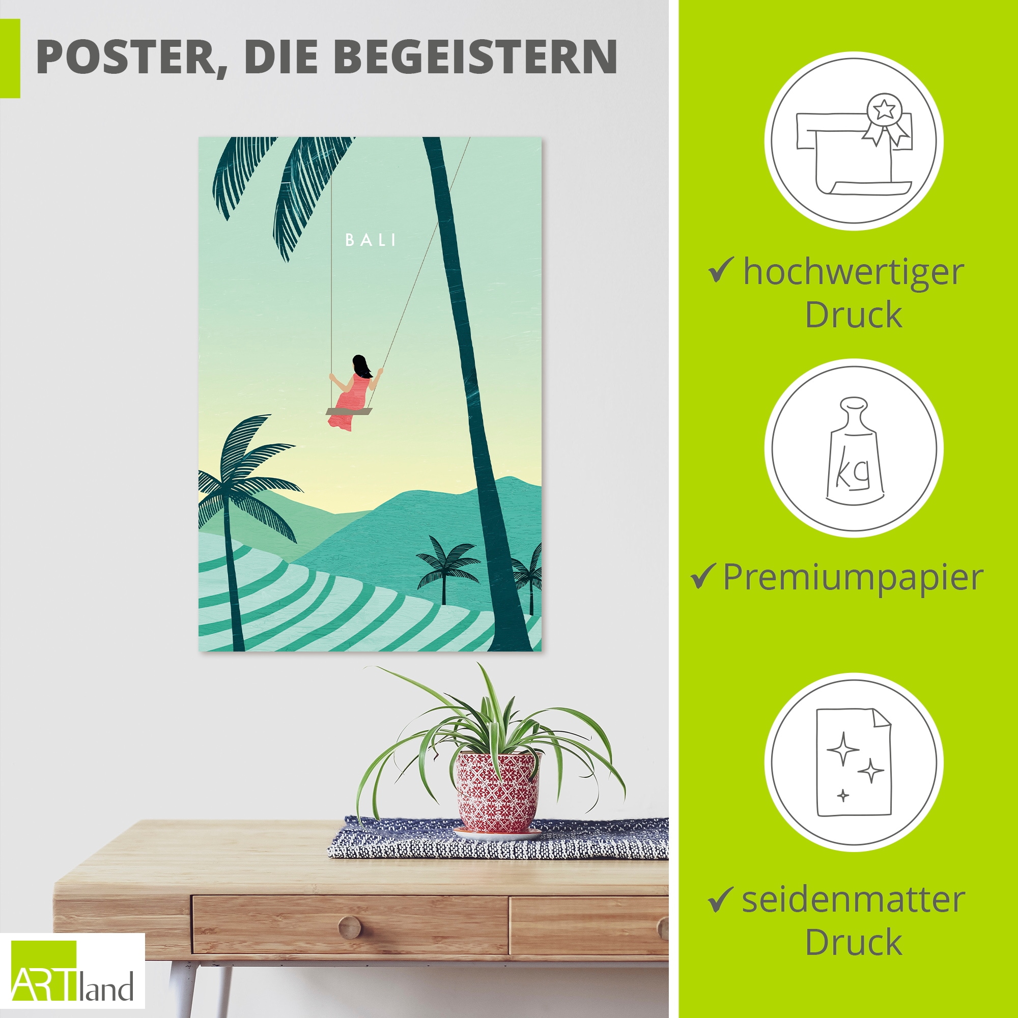 Artland Wandbild »Bali« 1 Stk. tlg. als Alubild, Leinwandbild, Poster, Wandaufkleber in verschied. Größen