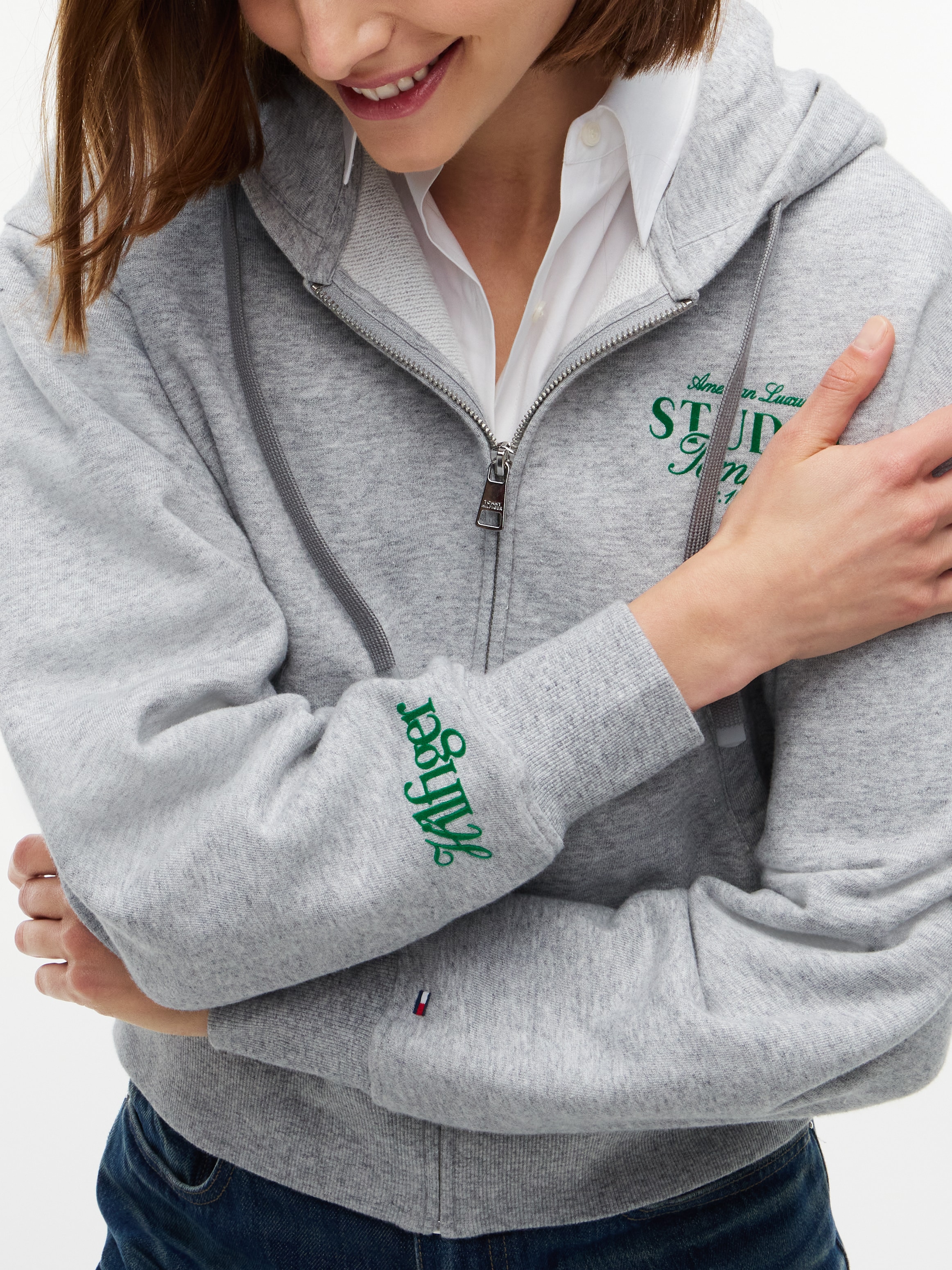 Tommy Hilfiger Sweatjacke »STUDIO TOMMY ZIP-UP HOODIE SWT« Baumwolle