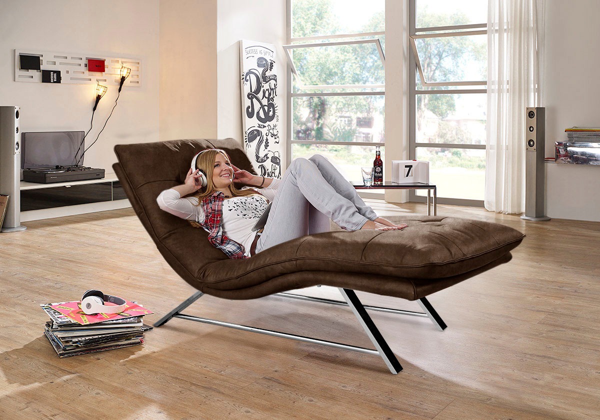 W.SCHILLIG Relaxliege »daily dreams«, in Waffelkissen-Optik, wahlweise mit Motor, Kufengestell, in 2 Breiten
