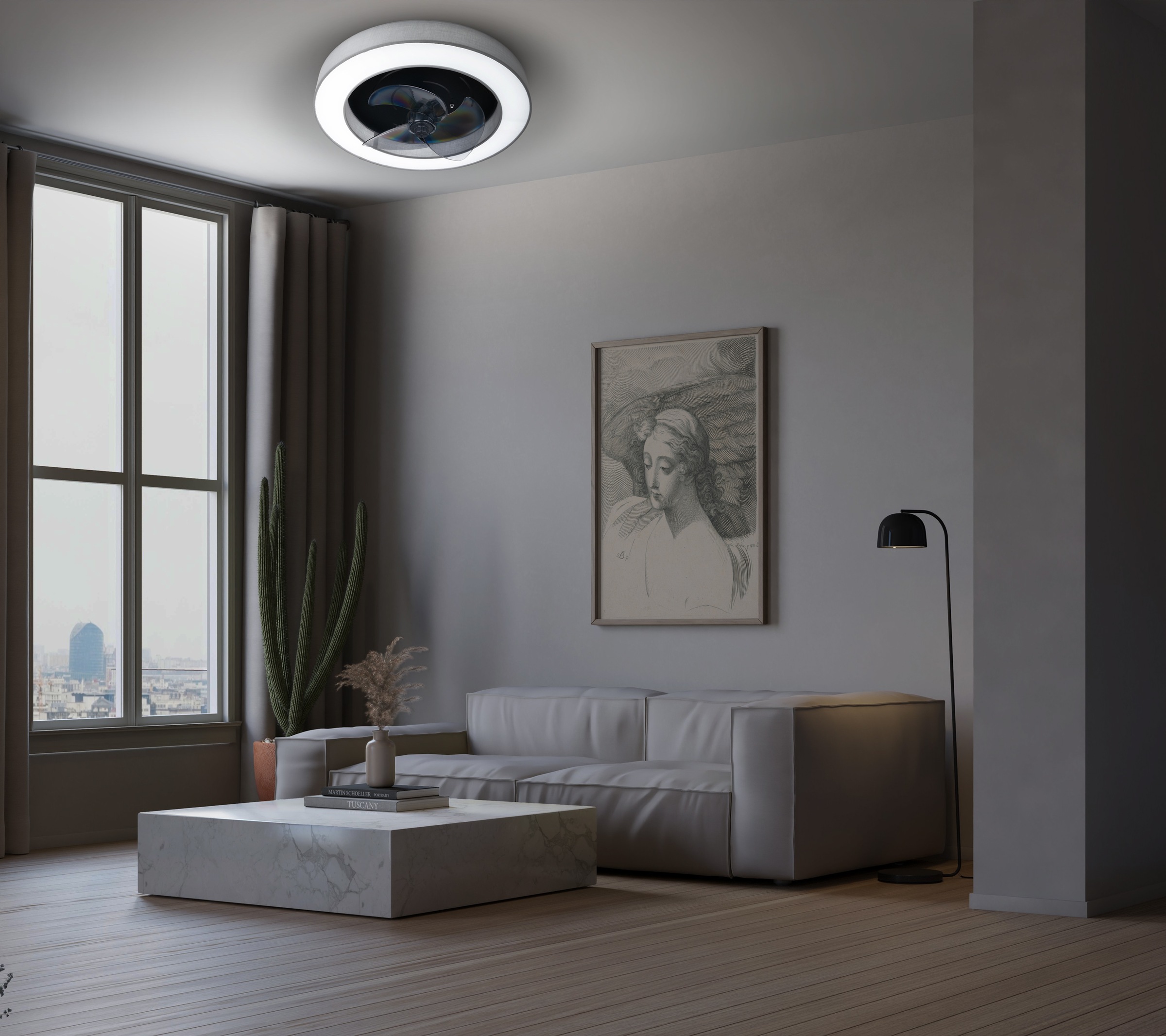 OTTO home LED Deckenleuchte »Deckenventilator Vittor« LED-Modul 1 Stk. warm günstig online kaufen
