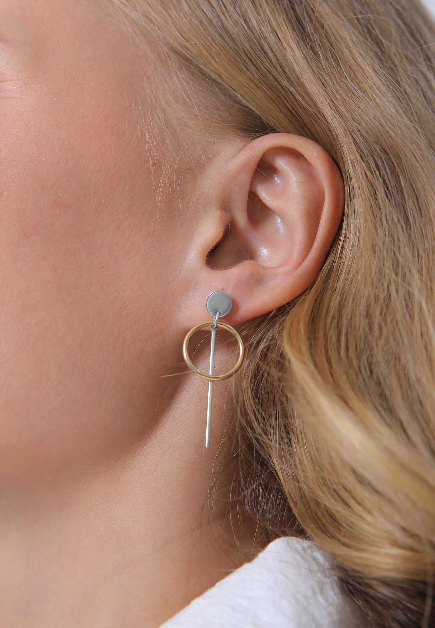 Elli Paar Ohrhänger »Hänger Plättchen Kreis Basic 925 Silber«