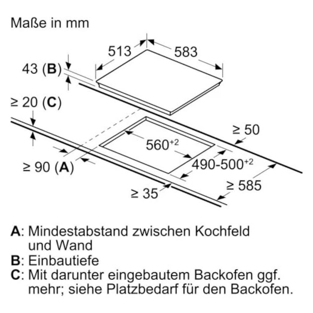 BOSCH Elektro-Herd-Set »HND411LS62«, HND411LS62, mit Teleskopauszug nachrüstbar