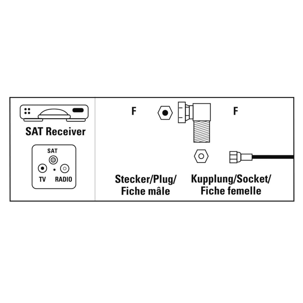 AVINITY TV-Adapter »SAT-Winkeladapter 90° F-Stecker, F-Kupplung«, F-Stecker zu F-Verbinder