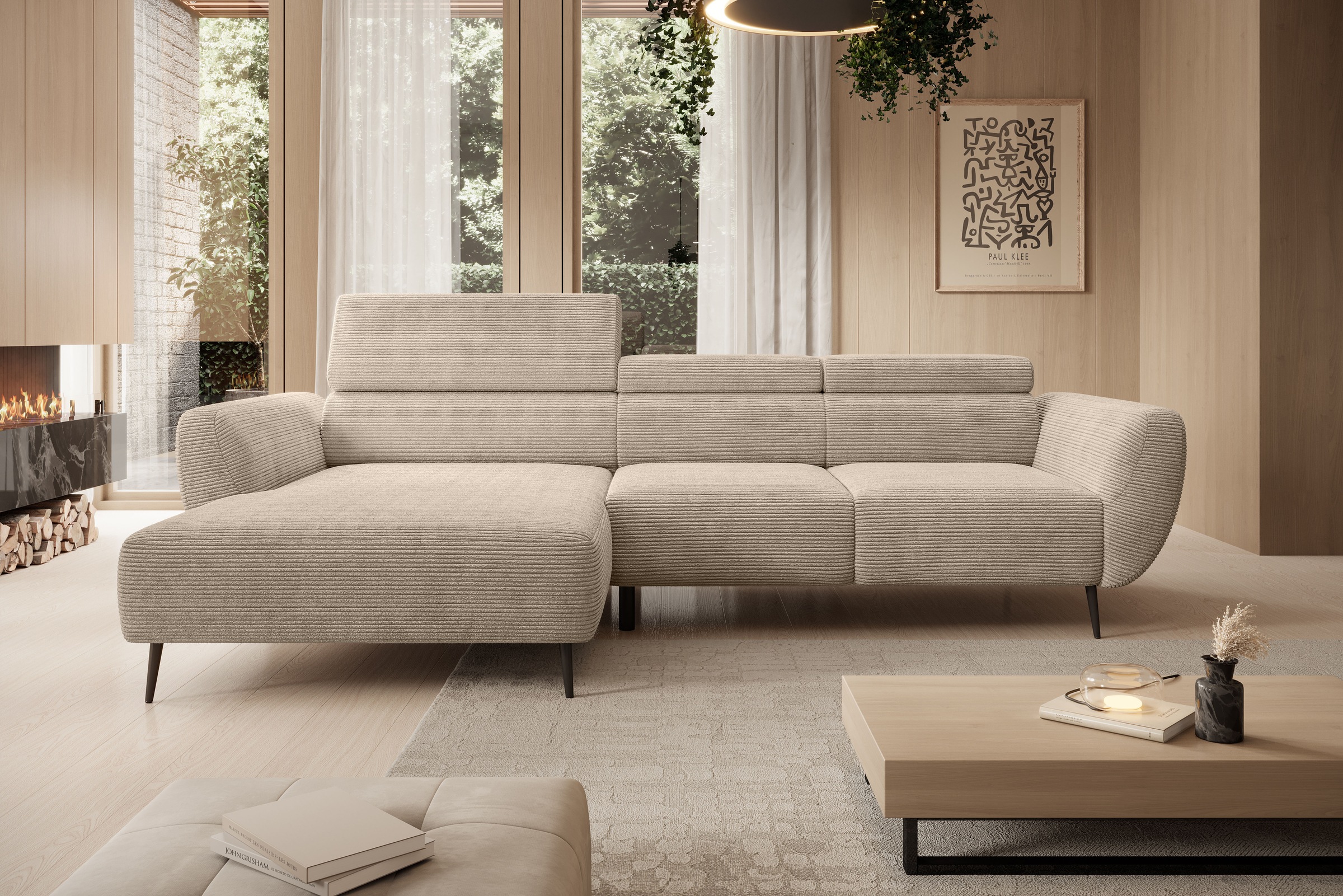 WERK2 Ecksofa »Alisson, mit elektrischer Sitztiefenverstellung, L-Form, Bre günstig online kaufen