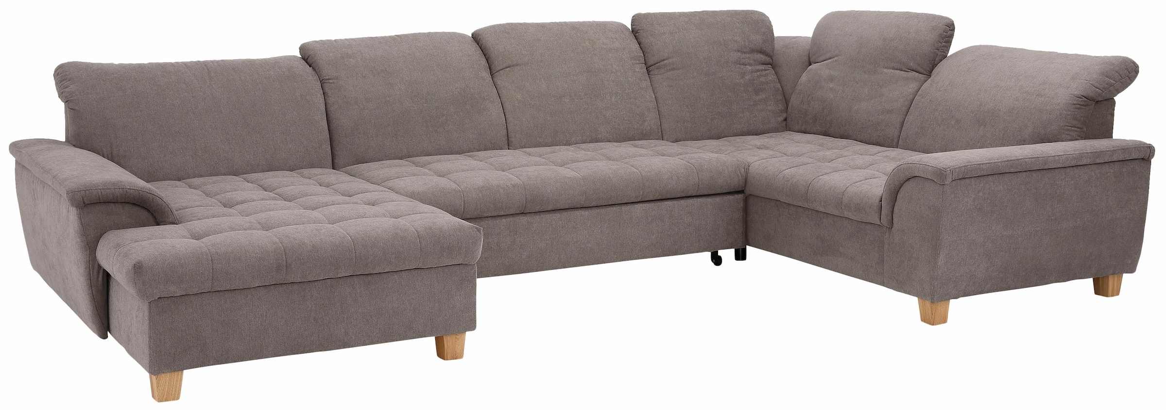 Home affaire Wohnlandschaft »Lyla U-Form«, wahlweise mit Rückenfunktion und zusätzlich mit Bett + Bettkasten
