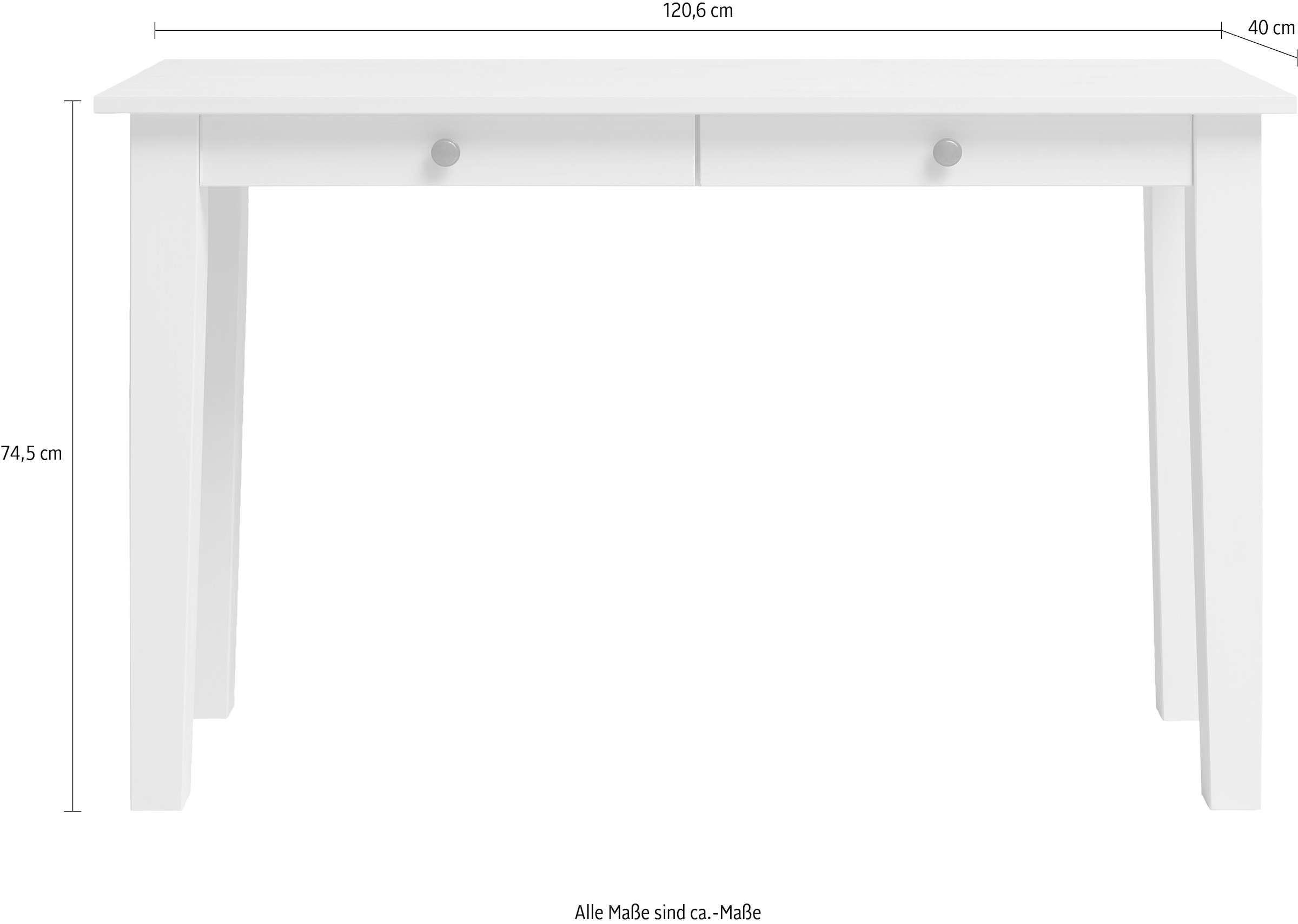 Wohnglücklich by Infantil Konsolentisch »Solvita«, Korridortisch Kiefer  massiv, Breite 120 cm, Landhaus auf Raten bestellen